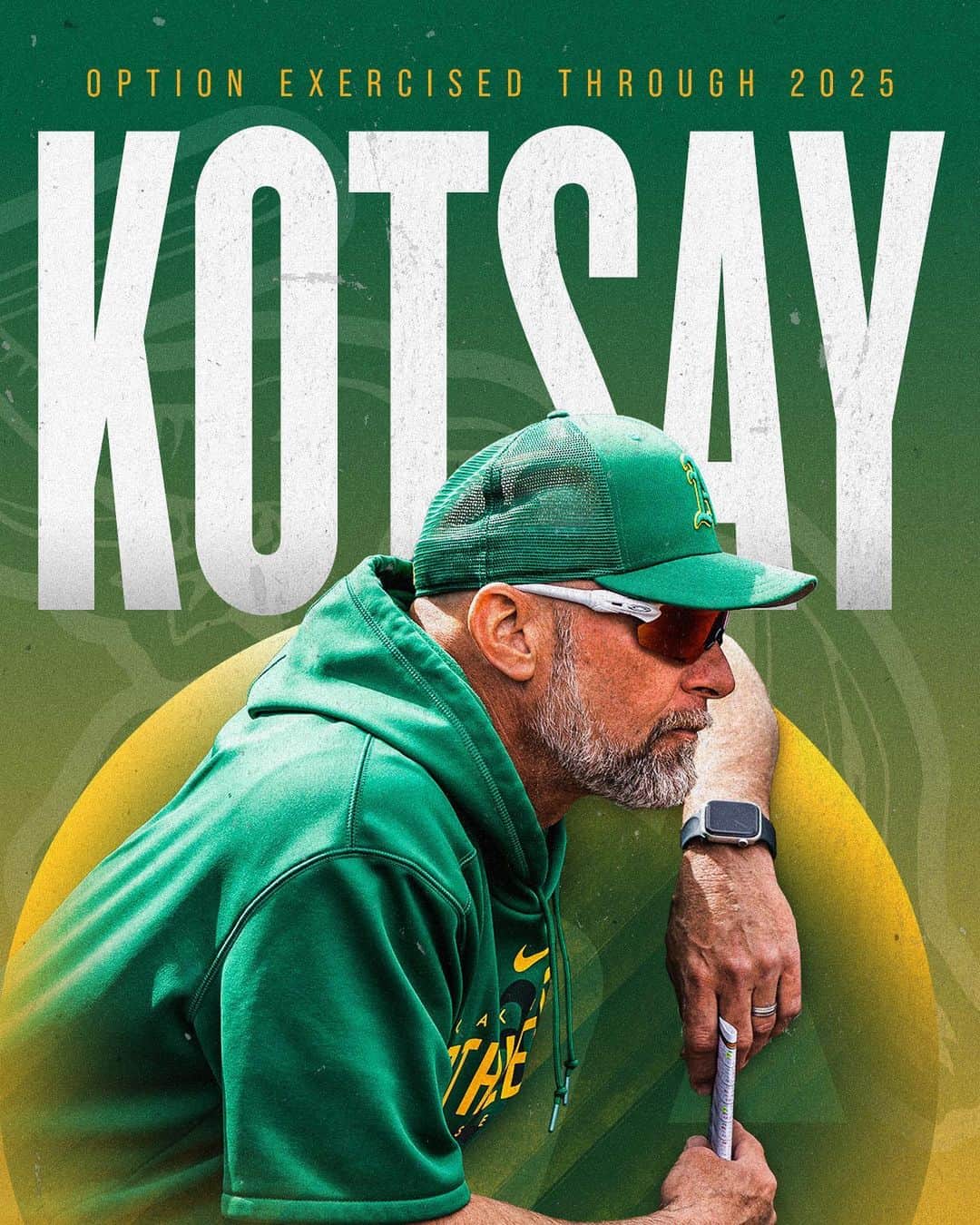 オークランド・アスレチックスのインスタグラム：「We have exercised the club option on Mark Kotsay’s contract for the 2025 season.」