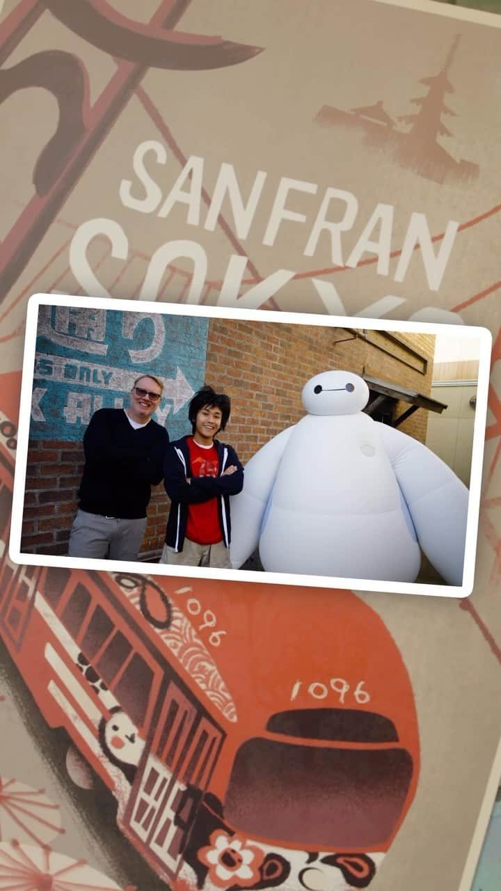 ディズニーランドのインスタグラム：「Ba-la-la-la-la! Today is a great day because we are celebrating the anniversary of Big Hero 6 at San Fransokyo Square at Disney California Adventure #Disney #DisneyAnimation #Disney #DisneyParks #Disneyland #SanFransokyo #Baymax #BigHero6」