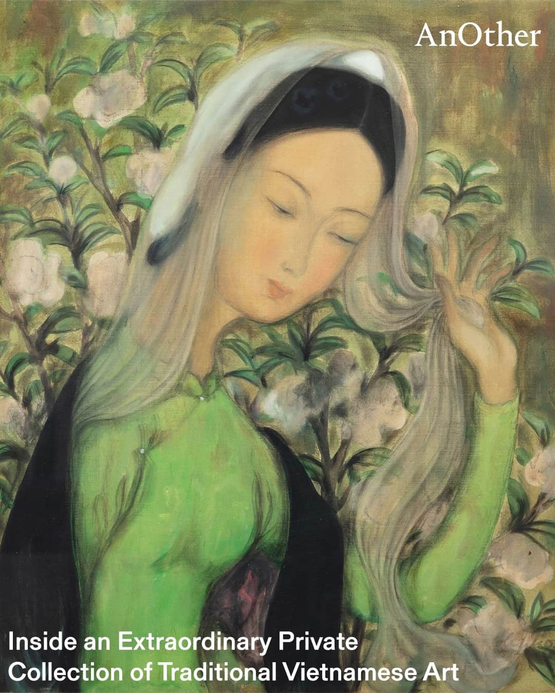 AnOther Magazineのインスタグラム：「As a new collection of Vietnamese modern art at @sothebys in Paris goes on sale, Sotheby’s head of department for Asian arts tells us the story behind the works 💛⁠ ⁠ Lê Phổ and Vũ Cao Đàm were modern masters who combined traditional elements of Vietnamese painting and iconography, such as the use of silk instead of canvas and symbolic animal relationships, with the emerging styles of the global modern art market. ⁠ ⁠ “There was a huge part of Lê Phổ’s career when he was represented by an American gallery who asked him to please Western taste,” #ChristianBouvet, tells @emilycsteer. “Him and Vũ Cao Đàm were the Picassos of Vietnam and they were breaking through with new styles – but using classic mediums.” Read the interview at the link in bio 📲⁠ ⁠ 📸 The Personal Collection of Prince Nguyễn Phúc Bửu Lộc. Courtesy of Sotheby's⁠ 1. Le Pho (1907–2001), Femme au voile⁠ 2-3. Le Pho, L'heure du thé en famille⁠ 4. Le Pho, La mère et l’enfant⁠ 6-7. Vu Cao Dam (1908-2000), Liliums」