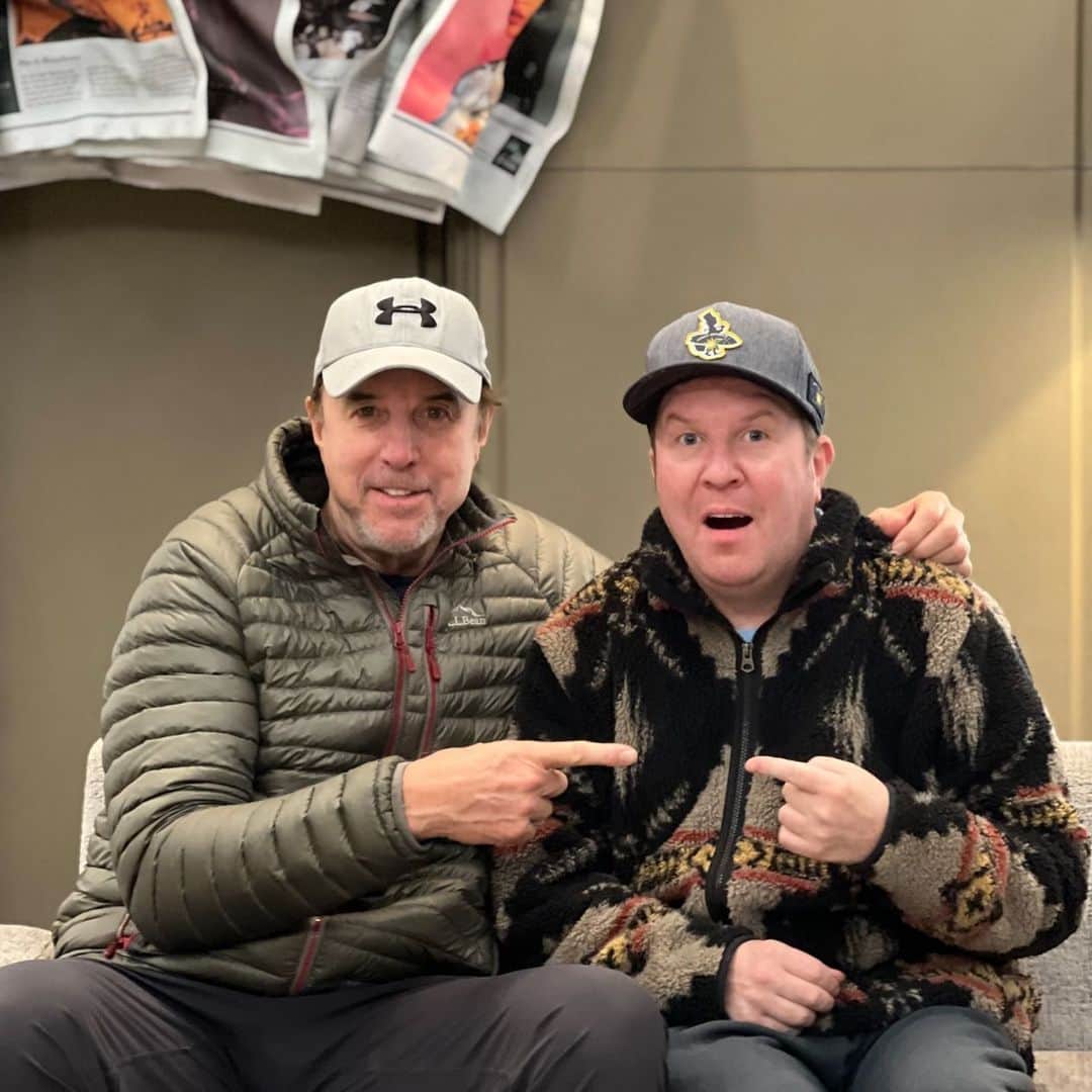 ニック・スウォードソンのインスタグラム：「One of my oldest friends and favorite comics and humans. The star of Bucky Larson @kevinnealon check out his book of drawings.」
