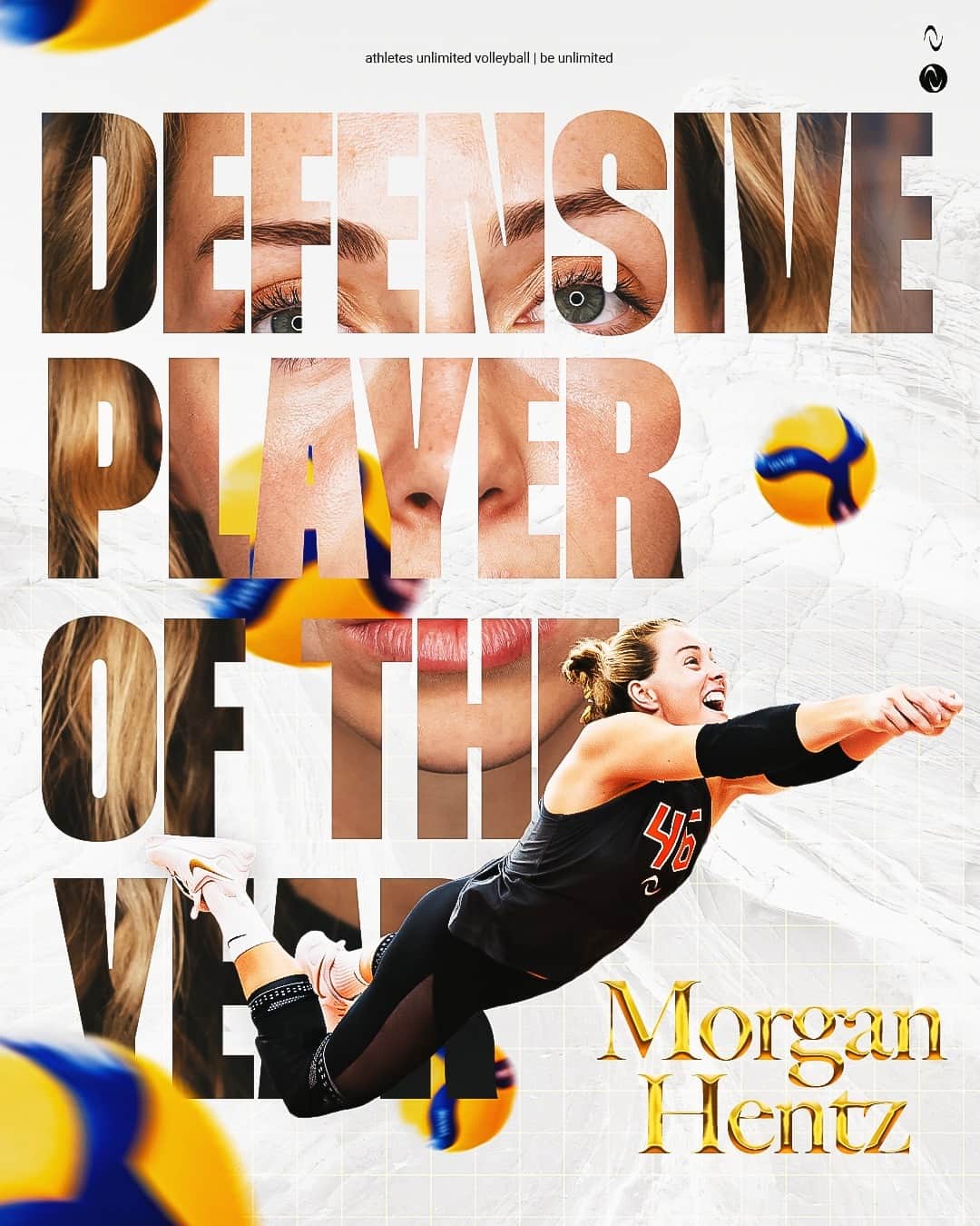 のインスタグラム：「Congratulations to all the Athletes Unlimited end of season award winners including @leahedmond13 (Champion), @morganhentz (Defensive Player of the Year), and @mollymccage (Middle Blocker of the Year)!  Check out @auprovolleyball for more info and see all the winners. #AUVB」