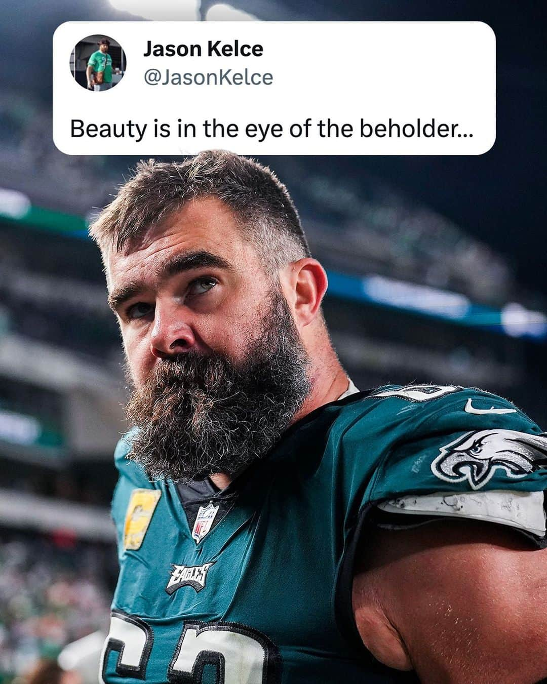 espnのインスタグラム：「Jason Kelce on being a finalist for People Magazine’s 2023 Sexiest Man Alive 😅  (via @jason.kelce)」