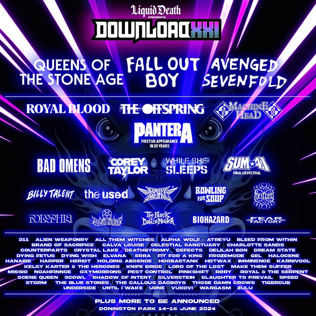 のインスタグラム：「BABYMETAL will perform at "Download Festival" in Donington Park, Derby, UK in June 2024 !!❤️‍🔥🔥❤️‍🔥  🎫https://downloadfestival.co.uk/tickets/  ✅downloadfestival.co.uk  #BABYMETAL #DLXXI @DownloadFest」