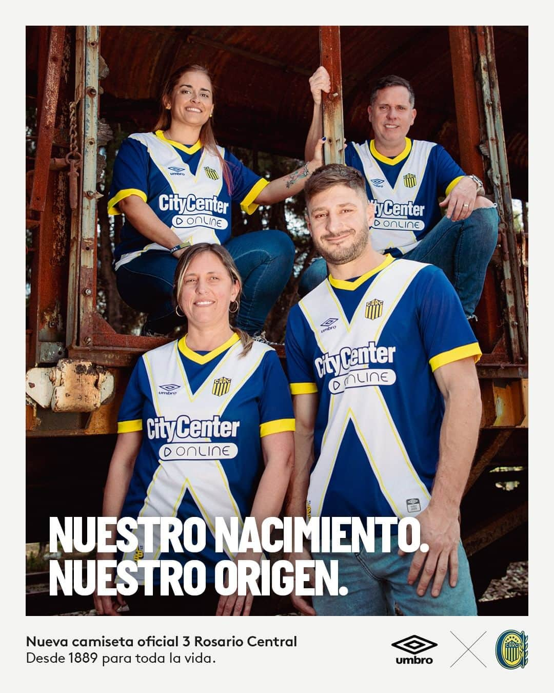 UMBROのインスタグラム：「Our Birth. Our origins.  @rosariocentral 23/24 Third Jersey. Since 1889 and forever.   Available from 09.11.23 via tienda.umbro.co.ar  #umbro #thisisourgame #rosariocentral」