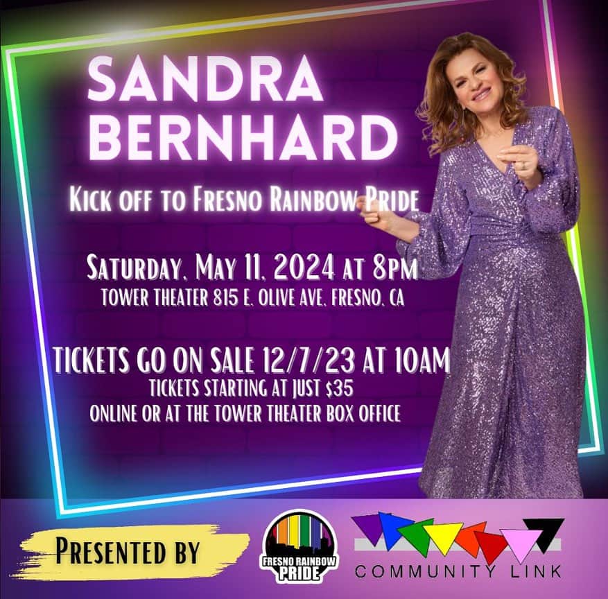 サンドラ・バーンハードのインスタグラム：「Can’t wait to kick off Pride season @fresca.pride May 11 kids let’s kick it into high gear!」