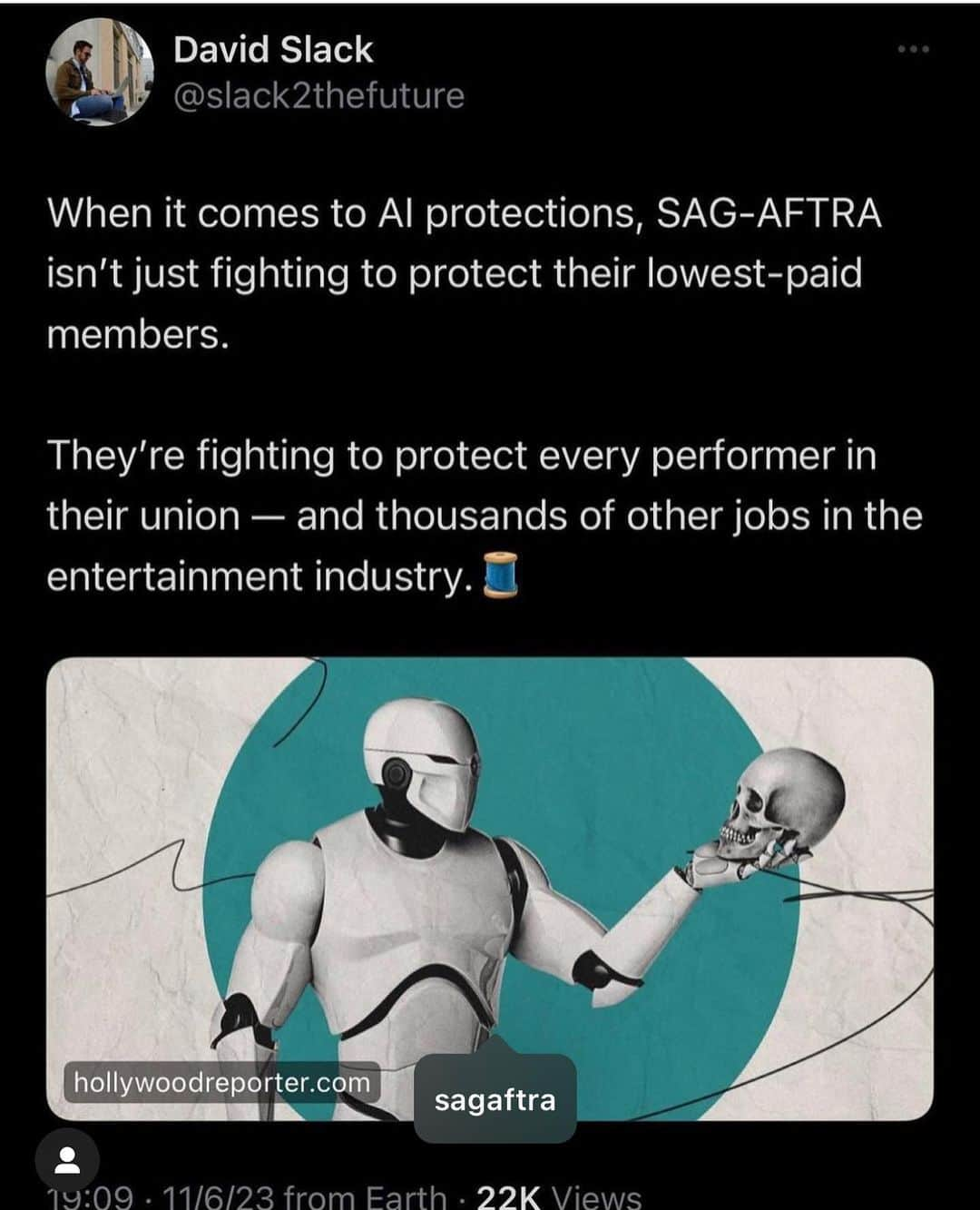 ジェリー・ライアンのインスタグラム：「We aren’t just fighting for performers.  This fight is for ALL of our industry. EVERY. SINGLE. JOB.  That’s why our @iatse and @wgawest and @teamsters brothers and sisters are marching with us. This is ALL of us. ✊🏼 #unionstrong #1u #sagaftrastrong #sagaftrastrike #power2performers #fupayus」