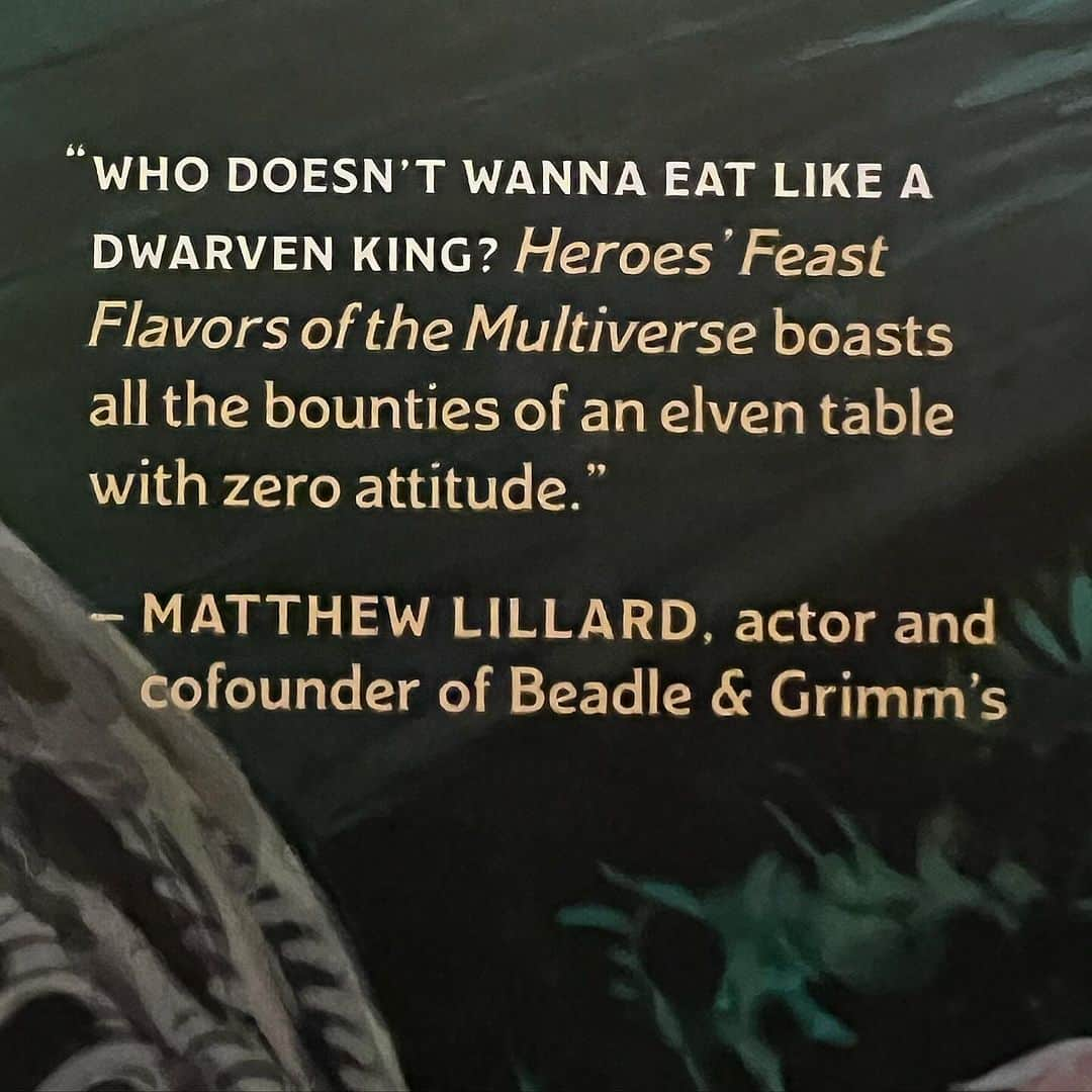 カイル・ニューマンさんのインスタグラム写真 - (カイル・ニューマンInstagram)「MY NEW BOOK — HEROES’ FEAST: FLAVORS OF THE MULTIVERSE: AN OFFICIAL DUNGEONS & DRAGONS COOKBOOK is out now!! I am so proud of this one, it’s a cookbook…and much, much more! Nearly 80 new exotic recipes, sumptuous food photography, otherworldly locales, original art, a planet-hopping narrative and lore galore. There are dishes for cooks all skill levels with exciting ideas to bring new immersion to your game night. I promise you — the book is NEXT LEVEL and the perfect holiday gift for fans of D&D, fantasy and cooking. And don’t miss the @barnesandnoble exclusive cover!#dnd #dungeonsanddragons #rpg #cookbook #gift #holidaygifts」11月8日 10時36分 - kyle_newman