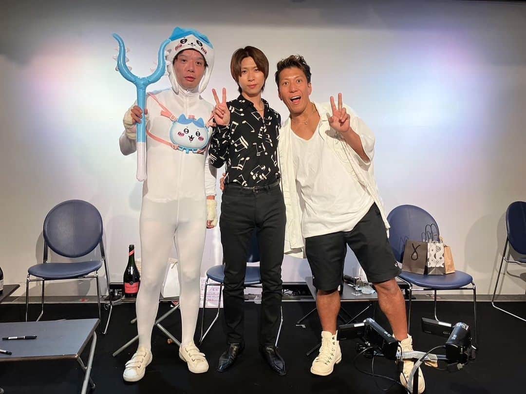 黒田悠斗のインスタグラム：「レフカダイベント。チームK３（北山しろ・健太・黒田悠斗）。来てくださったお客様がた、ありがとうございましたー！後半、酔ってて、ろれつ危うかった……。」