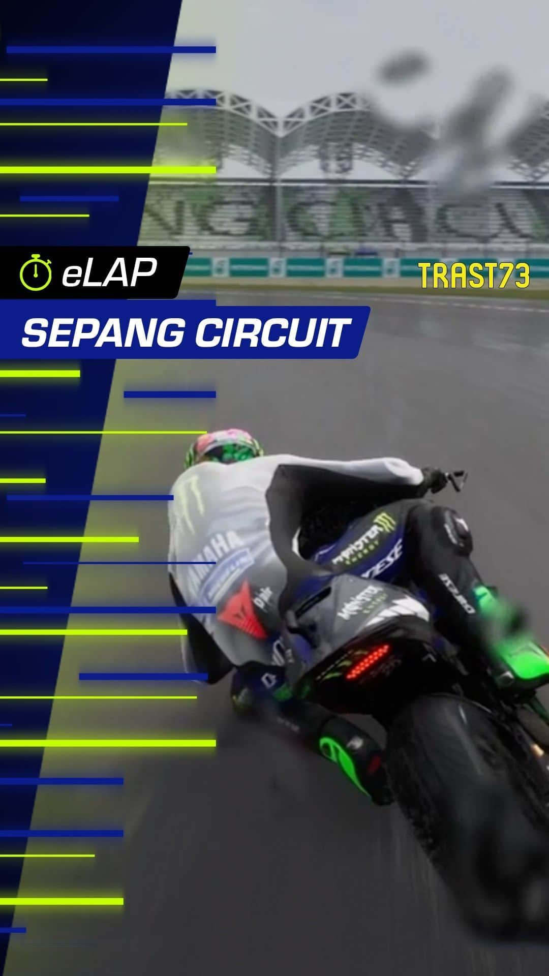 YamahaMotoGPのインスタグラム：「The long straights at the Sepang International Circuit are iconic, but there’s more technique to this track than just going full gas (especially when riding in wet conditions) ✊  #MonsterYamaha | #MotoGPeSport | #73Trast | #Trastevere73 | #MalaysianGP」