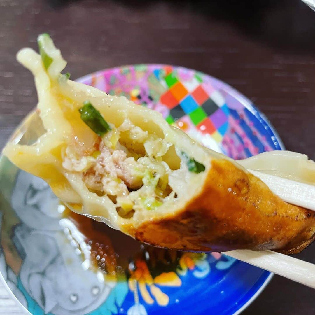 向清太朗さんのインスタグラム写真 - (向清太朗Instagram)「餃餃餃〜！ 後輩を家に呼んだらお土産でこれ持ってきてくれた餃〜！ 気遣い包んでくれて嬉しいんだ餡〜！ ということでこちら東海酒家さんの餃子！ 五目だろうか？エビも入ってるから味の重なり方は最高すぎて最餃！ 食べた瞬間安心しちゃう、いや餡心しちゃう味なので皆さん是非食べて欲しい餃〜！  #餃子 #焼き餃子 #東海酒家 #餃子君 #後輩はそれとエビチリを持ってきてくれた #嬉しい #嬉しいんだけれど #エビはさ私痛風だからさ #ちょっと避けたいんだけども #後その話何度かしてるけどな #スルーされてる恥ずかしさ #天津向 #川島ねごと #餃餃餃」11月8日 13時17分 - tensinmukai