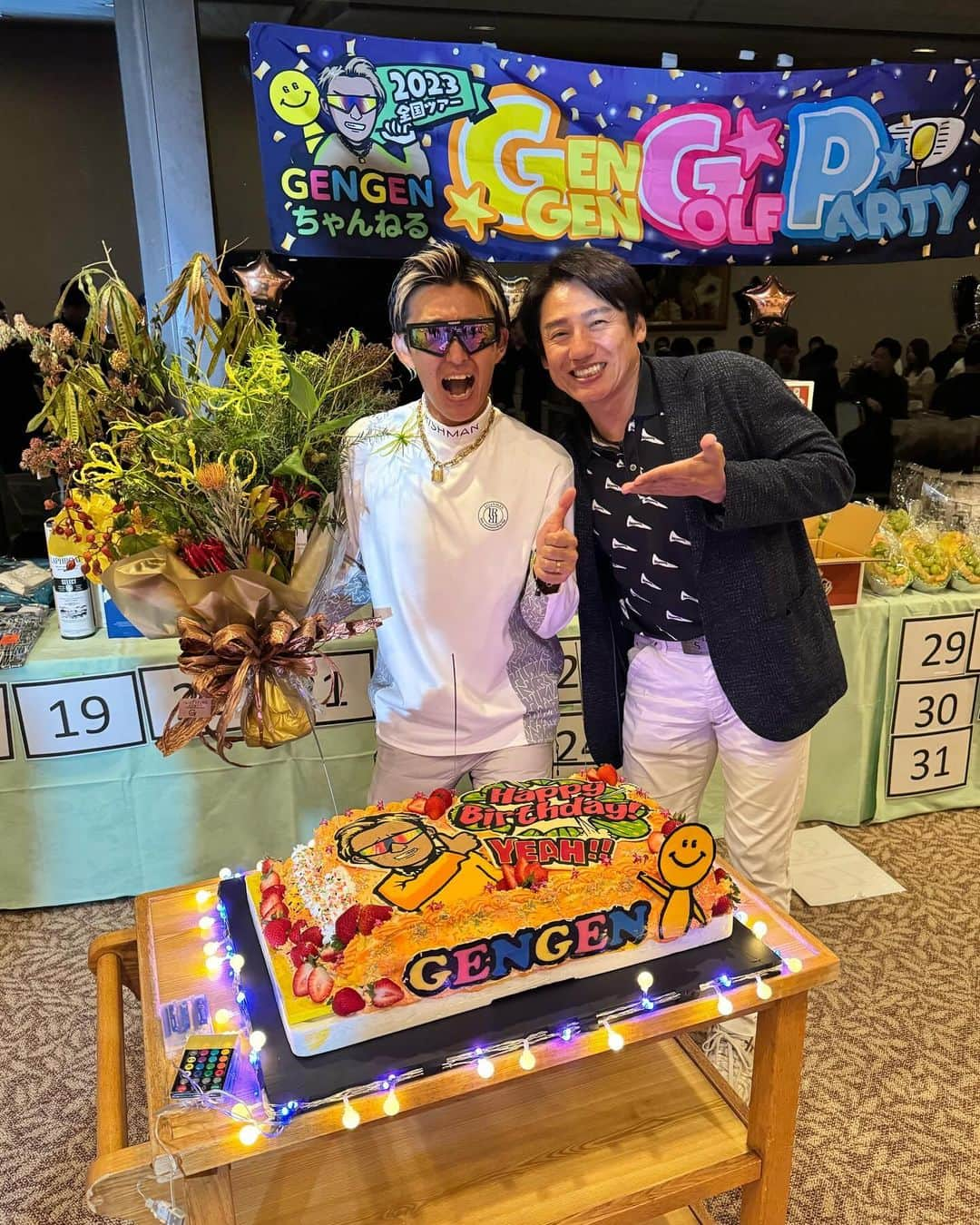 池谷幸雄のインスタグラム：「先日、GENGENちゃんねるのチャリティーゴルフコンペ【GENGEN GOLF BIRTHDAY PARTY】に参加させて頂きました‼️🎉 GENGENとは、GENGENがYouTubeを始めた頃に僕がゲスト出演したのをキッカケに仲良しになりました❕🎈 今回のコンペもたくさんの方々が集まっており大変盛り上がっていました⛳️さすが✨  お誕生日おめでとう🎂これからもよろしく😃  #gengen #チャリティコンペ #ゴルフコンペ #ゴルフ男子 #パリティ #池谷幸雄」