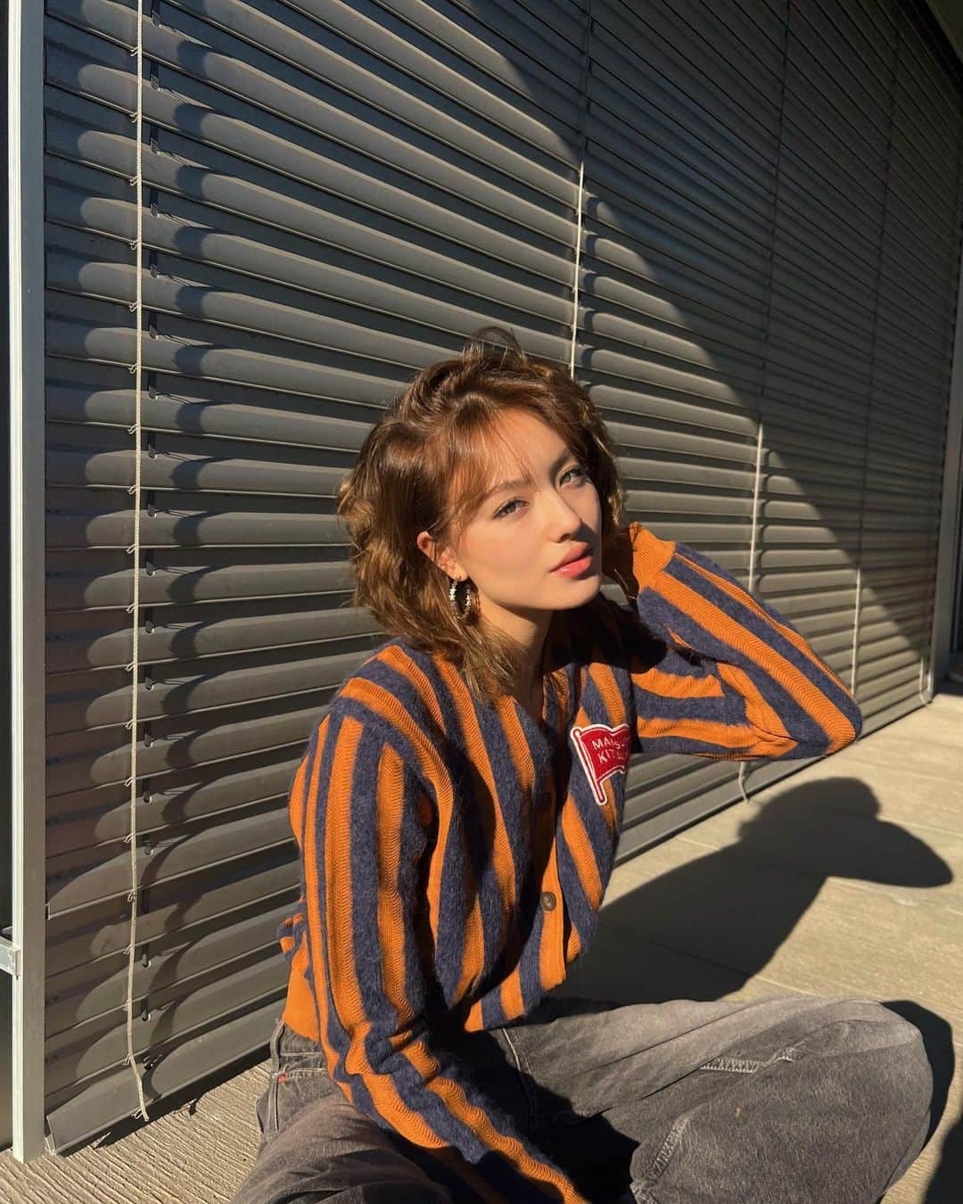 サクラ・キルシュさんのインスタグラム写真 - (サクラ・キルシュInstagram)「🦊cutest cardigan from @maisonkitsune  メゾンキツネのカーディガン可愛すぎる〜🍂」11月8日 23時10分 - sakura_kirsch