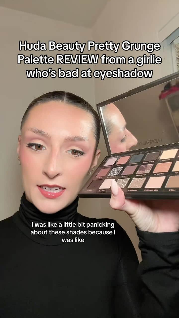 Huda Kattanのインスタグラム：「Shoutout to @krysten_wags for confirming that our Pretty Grunge Eyeshadow Palette is... BEGINNER APPROVED!   🌍 𝗔𝗩𝗔𝗜𝗟𝗔𝗕𝗟𝗘 𝗚𝗟𝗢𝗕𝗔𝗟𝗟𝗬 🌎 #PrettyGrunge」