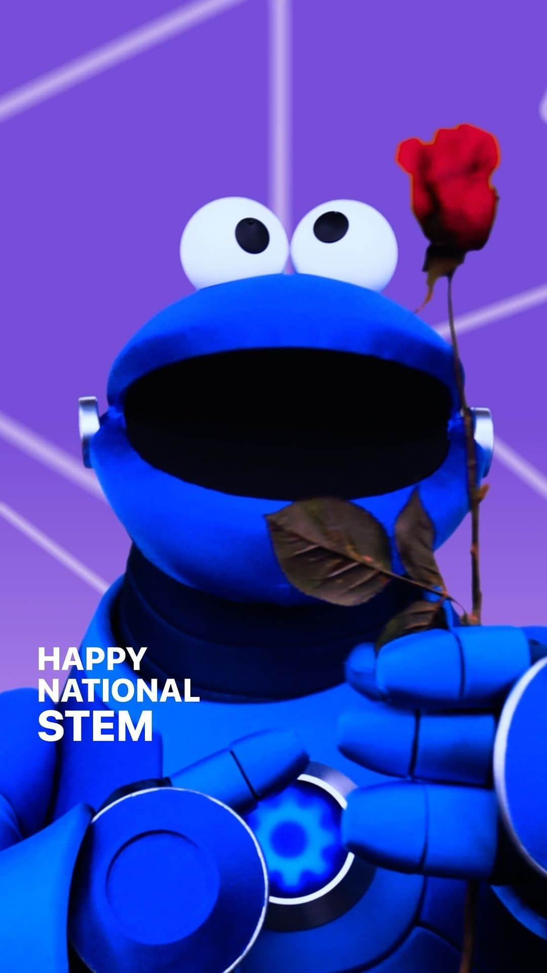 セサミストリートのインスタグラム：「On #NationalStemDay, we celebrate all the passionate and curious learners everywhere who are pursuing knowledge in the fields of science, technology, engineering, and mathematics. 🧬🤖⚙️🧮🌺  #MechaCookie #MechaBuilders #STEM」