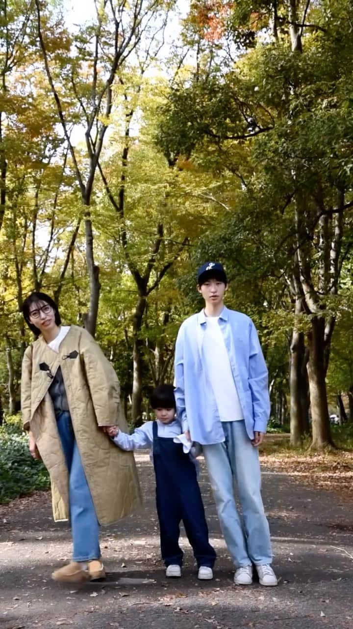 山﨑さおりのインスタグラム：「.mom&son autumn clothes🍂🤎」