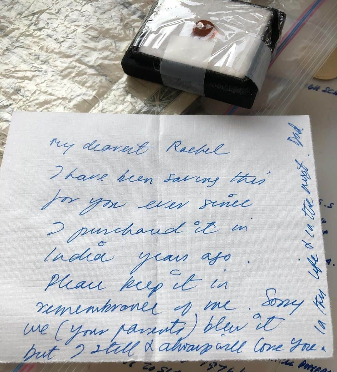 レイチェルロイさんのインスタグラム写真 - (レイチェルロイInstagram)「Friends,  When my dad passed in Dec of 2018, there was a small bag of gemstones he had been saving for me, along with a note, found in his home.  The note read: “Rachel, please keep in remembrance of me. ..I’ll always love you, in this lifetime & the next..” 😢  I took the loose gemstones and coins my father left me to my girlfriend @jacquieaiche together we made the most precious pieces of jewelry that I owned, and wore in remembrance of him. 🥹  During the home invasion this summer, the men that robbed us took all of the jewelry I had from my father.   Here are some of those designs.  If you ever happen to see them along your travels throughout your lives, please do let me know.🙏🏼  I do believe they will one day find their way back to me. After all they stole a number of all seeing eyes of protection 🧿imbedded with my dad’s energy and spirit.   He was a complicated man, he came to America on his own, eldest of 13, born Hindi, missionaries taught him to be Seventh-Day Adventist as a child, and in his adulthood, he tried a variety of religions and spiritualities. He even called himself a swami. He had his share of struggles, taught me so much about independent thinking, living life outside of the box, creativity, style, humor, entrepreneurship and faith. He was eccentric and oh so interesting. He passed away from cancer that he refused to have treated. Very stubborn Indian man 🇮🇳that I loved dearly.  Thank you my ig community,  ✨🕊️🤍  #StolenGemstones #Dad #Love」11月8日 23時56分 - rachel_roy