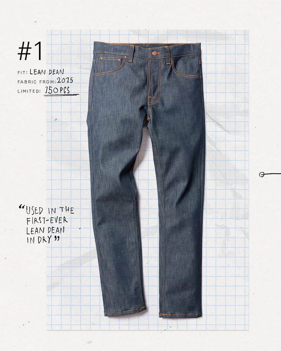 ヌーディージーンズさんのインスタグラム写真 - (ヌーディージーンズInstagram)「Deadstock denim is here 💀  #NudieJeans  #CreateTomorrowsVintage」11月9日 0時08分 - nudiejeans