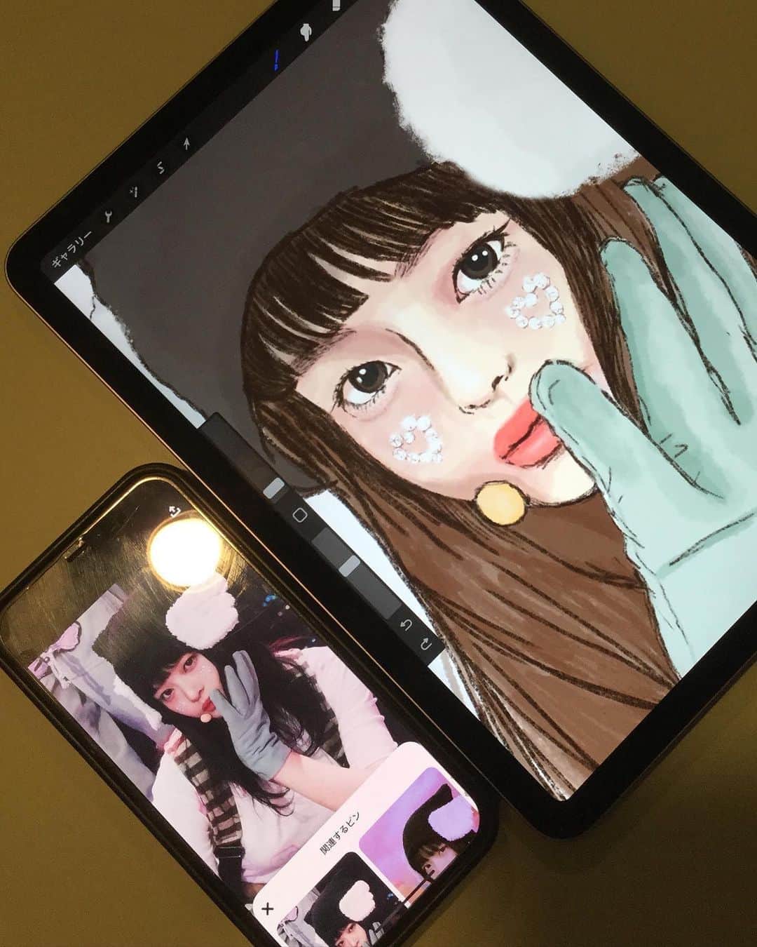小西桜子さんのインスタグラム写真 - (小西桜子Instagram)「16レイヤー。 レイヤーをとにかく重ねることをまなびました  🐰👖♡  つけてたテレビが昼メシ旅から報道スペシャルになっていた われながら集中力だけはつづく （好きなことだけ）  ほっぺのきらきらがすき」11月9日 0時09分 - sakurako_kns
