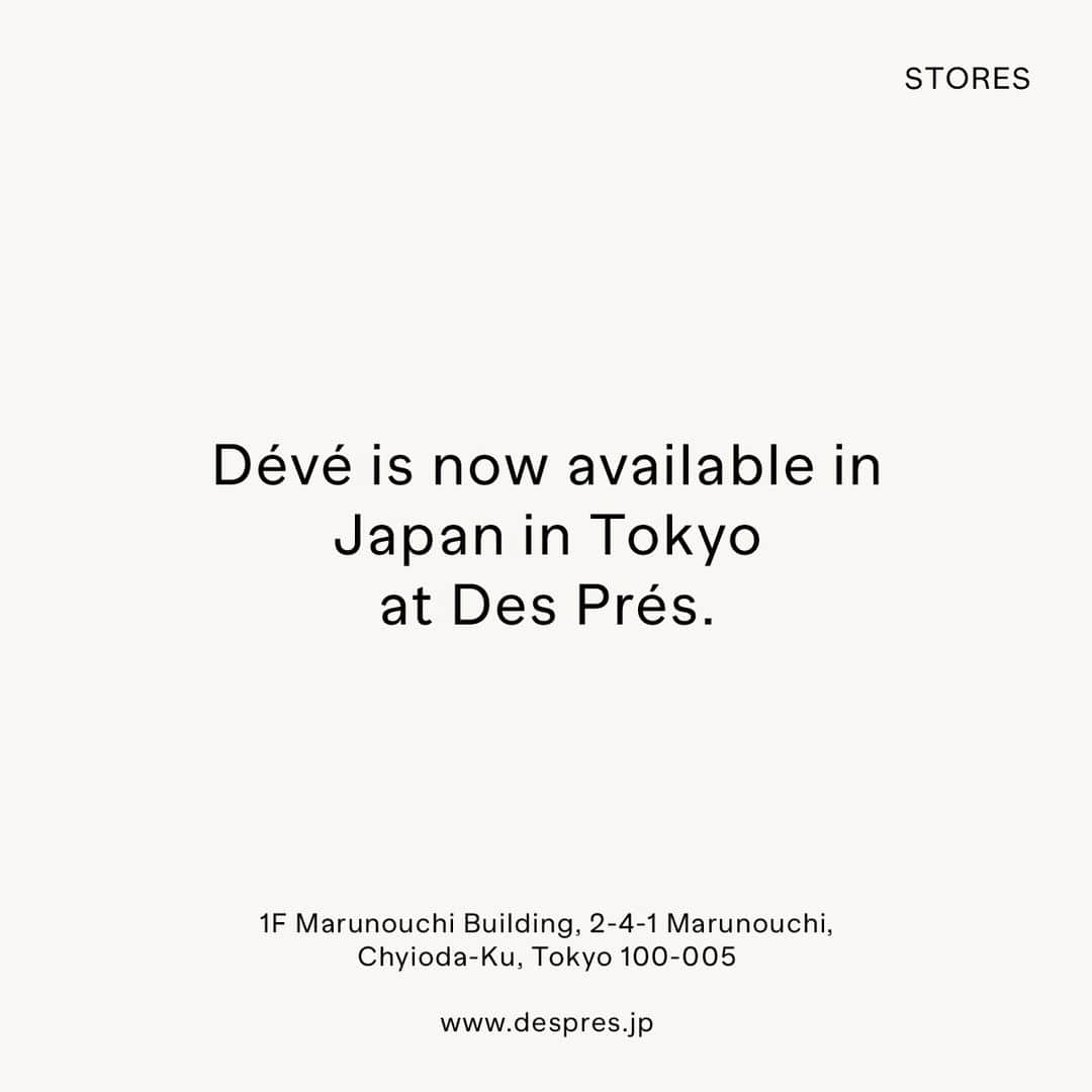 エステルデヴェさんのインスタグラム写真 - (エステルデヴェInstagram)「STORES⁠  We're delighted to announce that we now have stockists in both Japan and Switzerland. ⁠ In Japan, Dévé will now be stocked in Tokyo at Des Prés @despres_jp . In Switzerland, our designs will be stocked in Zurich at Opia @_opia_ .⁠ It's such an honour to expand our network of retailers around the globe. We're very excited for our customers to be able to see our designs in person in two new countries.⁠ ⁠」11月8日 16時00分 - studiodeve