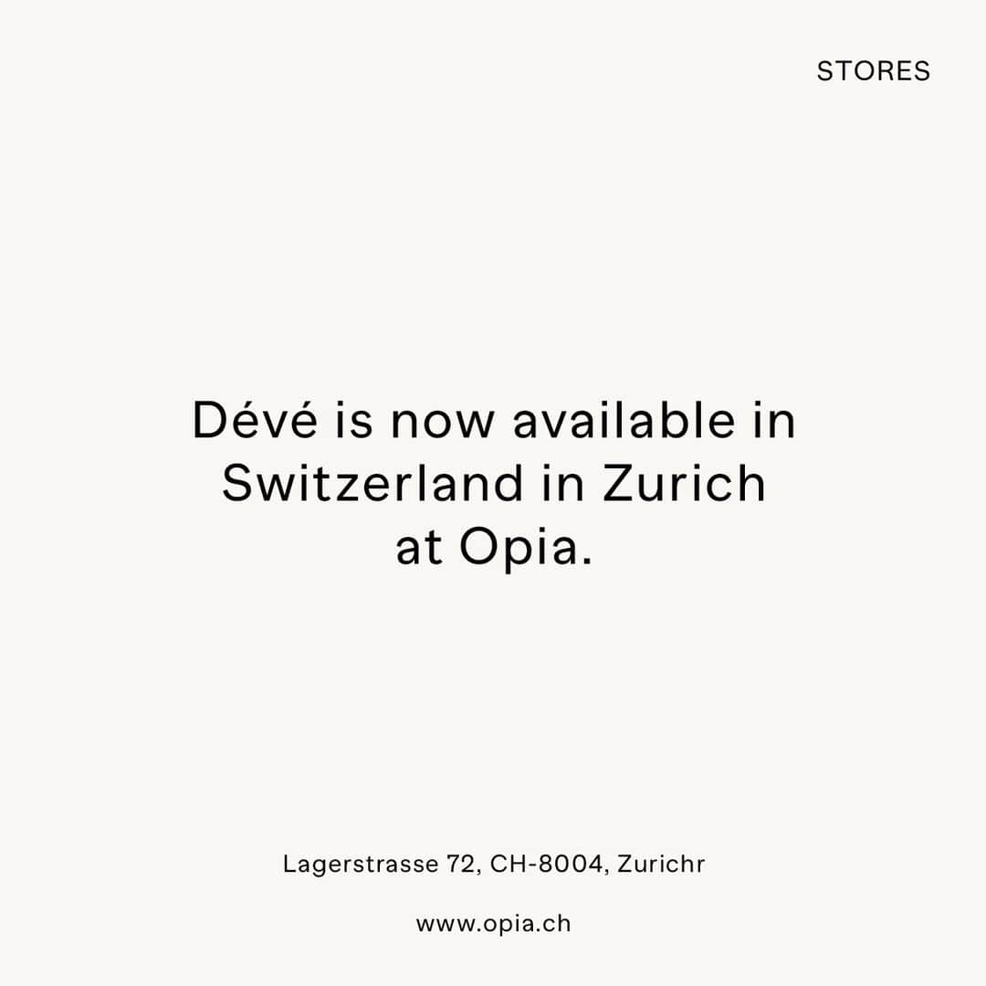 エステルデヴェのインスタグラム：「STORES⁠  We're delighted to announce that we now have stockists in both Japan and Switzerland. ⁠ In Japan, Dévé will now be stocked in Tokyo at Des Prés @despres_jp . In Switzerland, our designs will be stocked in Zurich at Opia @_opia_ .⁠ It's such an honour to expand our network of retailers around the globe. We're very excited for our customers to be able to see our designs in person in two new countries.⁠ ⁠」