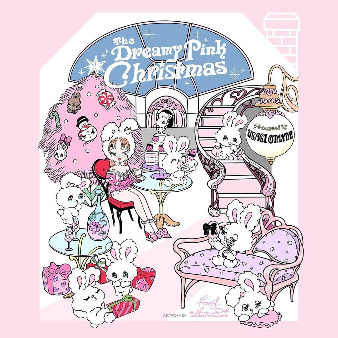 USAGI ONLINEさんのインスタグラム写真 - (USAGI ONLINEInstagram)「The Dreamy Pink Christmas🎄⁣ presented by USAGI ONLINE🐰♥️⁣ ⁣ ⁣ USAGI ONLINE 10周年最後のイベントとして、⁣ 12/8(金)～12/10(日)の3日間、⁣ 表参道のベーカリーカフェ426 にて⁣ クリスマスパーティーを開催🫢🎉⁣ ⁣ ショッピングをして、⁣ 甘いケーキをほおばって、⁣ メイクアップに夢中になる。⁣ ⁣ 女の子が大好きなことが揃った、⁣ とびきり甘くロマンティックなピンクのデパートにて クリスマスだけの特別な空間をお届けします🎁⁣ 記憶に残るホリデーシーズンを一緒に楽しみましょう🥂⁣ ⁣ ⁣ __________⁣ ⁣ 【イベント概要】⁣ ⁣ ◼︎会場 : ベーカーリーカフェ426 表参道⁣ ◼︎期間 : 12月8日(金)～12月10日(日) ⁣ ◼︎所在地 : 〒150-0001 東京都渋谷区神宮前4丁目26-18 原宿ピアザビル⁣ ⁣ ⁣※どなたでもご入場頂けます。 __________⁣ ⁣ ⁣ ⁣ #usagionline #ウサギオンライン #usagionline_10th #foxyillustrations」11月8日 16時39分 - usagionline