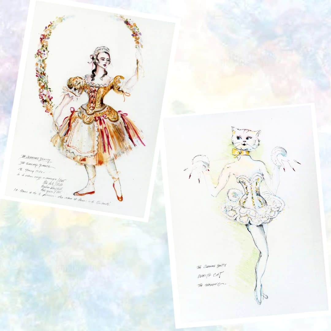 牧阿佐美バレヱ団さんのインスタグラム写真 - (牧阿佐美バレヱ団Instagram)「[Design note] The Sleeping Beauty Asami Maki Ballet Tokyo  1982年牧阿佐美バレヱ団「眠れる森の美女」初演時のテリー・ウエストモーランド(演出・振付)とロビン・フレイザー・ペイ(美術)のデザイン画とメモの数々。  「美術を手掛けたのは、ロンドンを中心に数多くの舞台作品を手掛け、テレビや映画でも活躍した世界的なデザイナー、ロビン・フレーザー・ペイ。 特に、豪華さと質感にこだわりぬいた衣裳は、日本のバレエ衣裳制作の第一人者である大井昌子との素晴らしいコラボレーションで実現したまさに美術品といえ、世界的にもこのバレエ団でしか見られないと言われるほどの高い評価を受けています。 本物のシルクが放つ柔らかな光、細部まで施された緻密な装飾、舞台を彩る上品な色彩、それら衣装と重厚な舞台装置との調和が生み出す空間は、幕開きの瞬間から、観客を夢のような物語の世界に誘います。」 ※川島京子(跡見学園女子大学准教授)による作品解説より引用  ⁡🎫本公演のチケットのご購入はプロフィール欄のバレエ団公式HPよりご購入いただけます。⁡ ⁡@asamimakiballettokyo  #牧バレエ眠り #マリアネラニュネス #marianelanunez #ワディムムンタギロフ #vadimmuntagirov ⁡#牧阿佐美バレヱ団 ⁡ ⁡#牧阿佐美バレエ団 ⁡ ⁡#asamimakiballet ⁡ #asamimakiballettokyo ⁡ ⁡#眠れる森の美女 ⁡#thesleepingbeauty ⁡#バレエ ⁡ ⁡#ballet ⁡ ⁡#東京文化会館大ホール」11月8日 17時21分 - asamimakiballettokyo