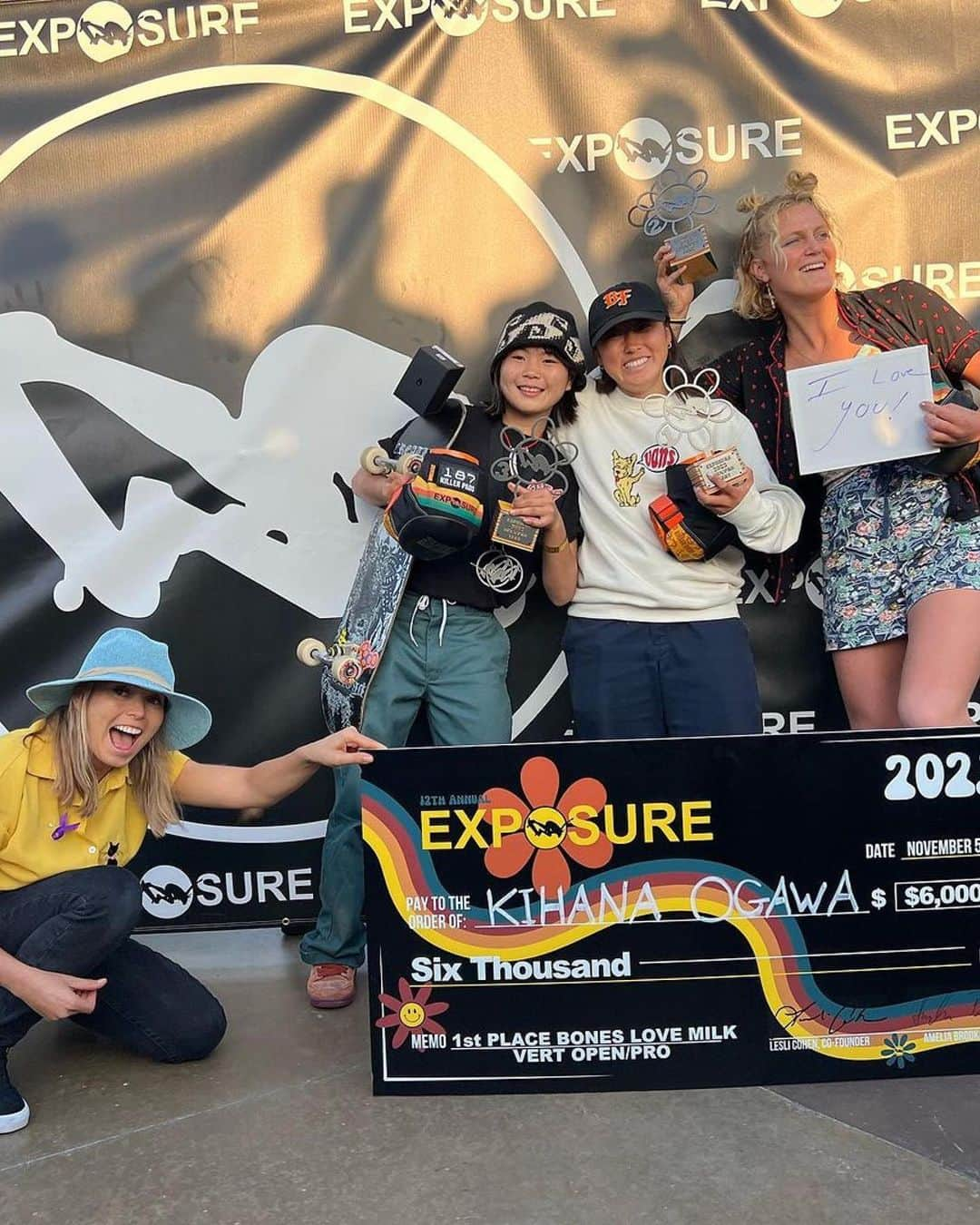 小川希花さんのインスタグラム写真 - (小川希花Instagram)「Thank you so much @exposureskate @ameliabrodka ‼︎❤️ Stoked to win best trick and open/pro vert🥇and I got 7th in open/pro bowl. All the girls did do so amazing, I really enjoyed skating with everyone. 🥹  #thankyouskateboarding  @vansjapan @blackflys_japan @christianhosoi @hosoiskateboards @ninja_bearing @independenttrucks @ojwheels @stance_japan @triple8nyc @187killerpads @triforce_k @hi_5.skatepark  @hydroflask.jp @mbm_parkbuilders #warehouse」11月8日 17時40分 - kihanaogawa