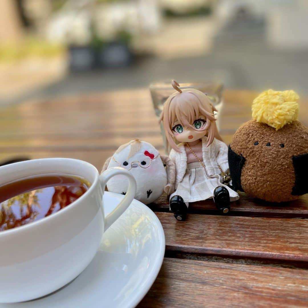 此ノ木よしるのインスタグラム：「Tea Break🫖☕️🐦  #ねんどろいど #piccodo #ねんどろいどカスタム」