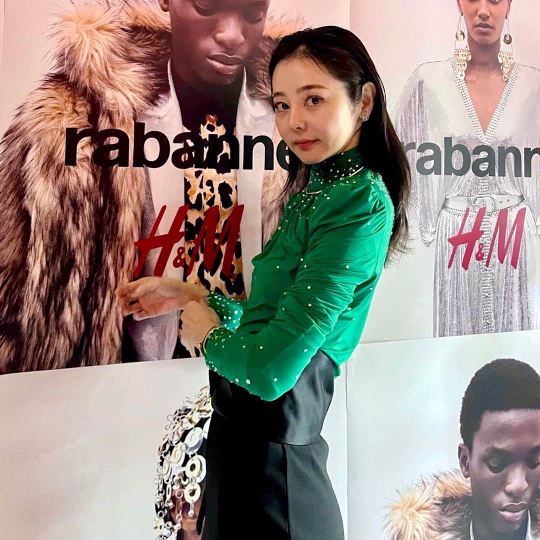 fuka3のインスタグラム：「💚 @hm @rabanne . #hm #rabannehm . 色んな方に会えてhappy過ぎた日！」