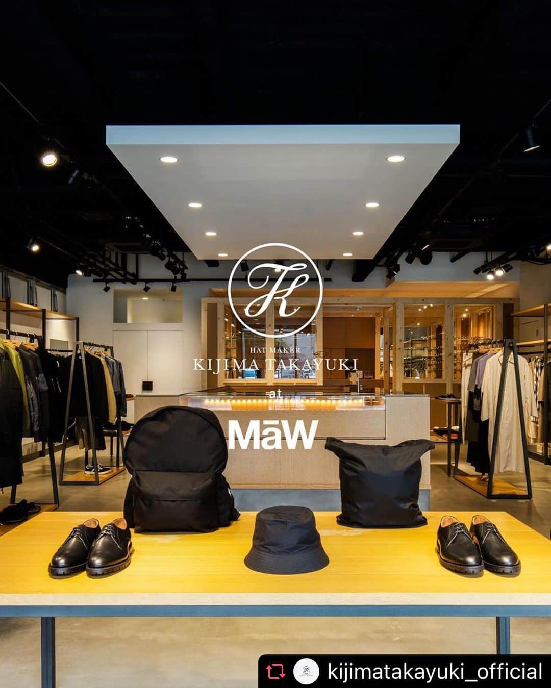 のインスタグラム：「. POP UP STORE at MaW   11月11日(土)〜11月19日(日)の期間中、北海道・札幌のセレクトショップMaW (マウ)にてKIJIMA TAKAYUKI(キジマ タカユキ)のポップアップストアをオープン。 ブランドが得意とするヘッドウエアへの探求心と、普遍性・先進性の共存をテーマとした23FWコレクション「The beacon」より、メンズ・ウィメンズアイテムをモアラインナップで展開します。皆様のお越しを心よりお待ちしております。   日程： 2023年11月11日(土)〜11月19日(日)    MaW 2001年2月、北海道・札幌市にオープンしたセレクトショップMaW(マウ)。 「Man and Woman」のコンセプトのもと、カジュアル志向の大人にとって理想的な、シンプルで定番的でありながらも「今」を確実に捉えたアイテムを独自の編集で提案します。  060-0062  札幌市中央区南2条西5丁目31 ALPHA2-5 1F TEL&FAX 011-271-0505 営業時間 : 11:00〜19:00  Website http://maw-sapporo.com  #mawsapporo #kijimatakayuki」