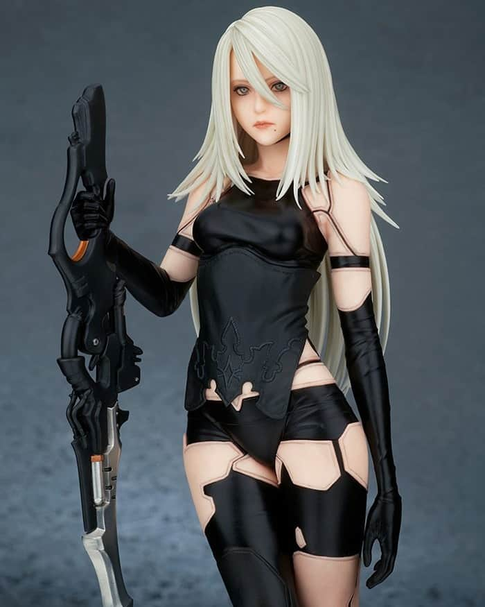 Tokyo Otaku Modeのインスタグラム：「This deluxe version of A2 comes with both her long and short hair, a different top, and her Cruel Arrogance spear!   🛒 Check the link in our bio for this and more!   Product Name: NieR: Automata A2 (YoRHa Type A No. 2): Deluxe Ver. Non-Scale Figure Series: NieR: Automata Manufacturer: Square Enix Sculptor: Mitsumasa Yoshizawa Specifications: Painted, non-articulated, non-scale PVC figure with stand Dimensions: ・Figure height: 280 mm | 11" ・Spear height: 285 mm | 11.2" (when displayed) ・Spear length: 440 mm | 17.3" Also Includes: ・Short hair head part ・Alternate upper body part ・Cruel Arrogance spear  #nierautomata #A2 #tokyootakumode #animefigure #figurecollection #anime #manga #toycollector #animemerch "」