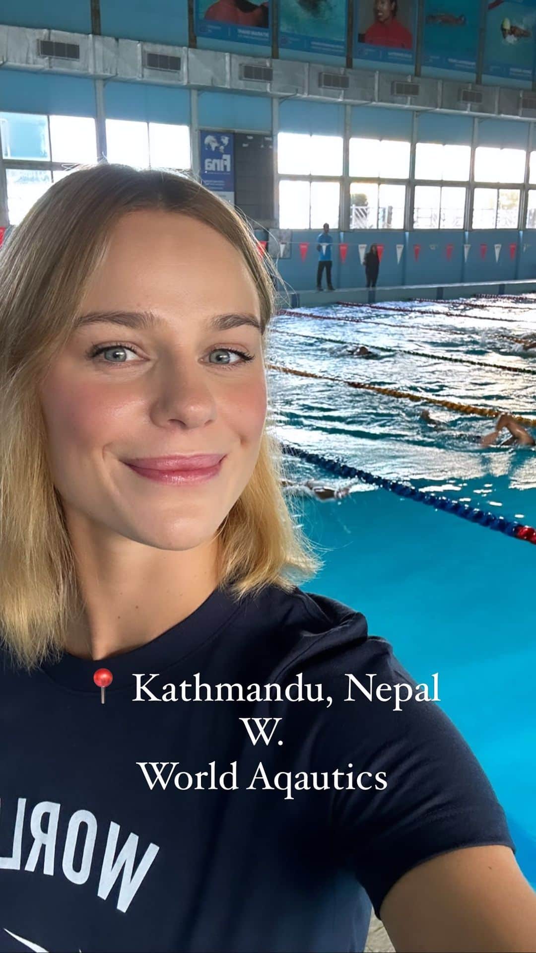 ペルニール・ブルームのインスタグラム：「Thank you @world_aquatics and the kind people of Kathmandu for having me.  It's been an incredible and fun experience to be back in the pool, teaching, inspiring and having fun with the athletes. I hope to see you all soon again until then, good luck with everything 💪🏼  #swimming」