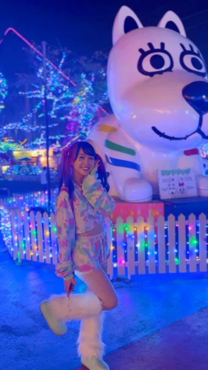 のインスタグラム：「#よみうりランド に行ってきた♡♡ I went to #yomiuriland 🎄🎅♥️ #よみうりランドジュエルミネーション」