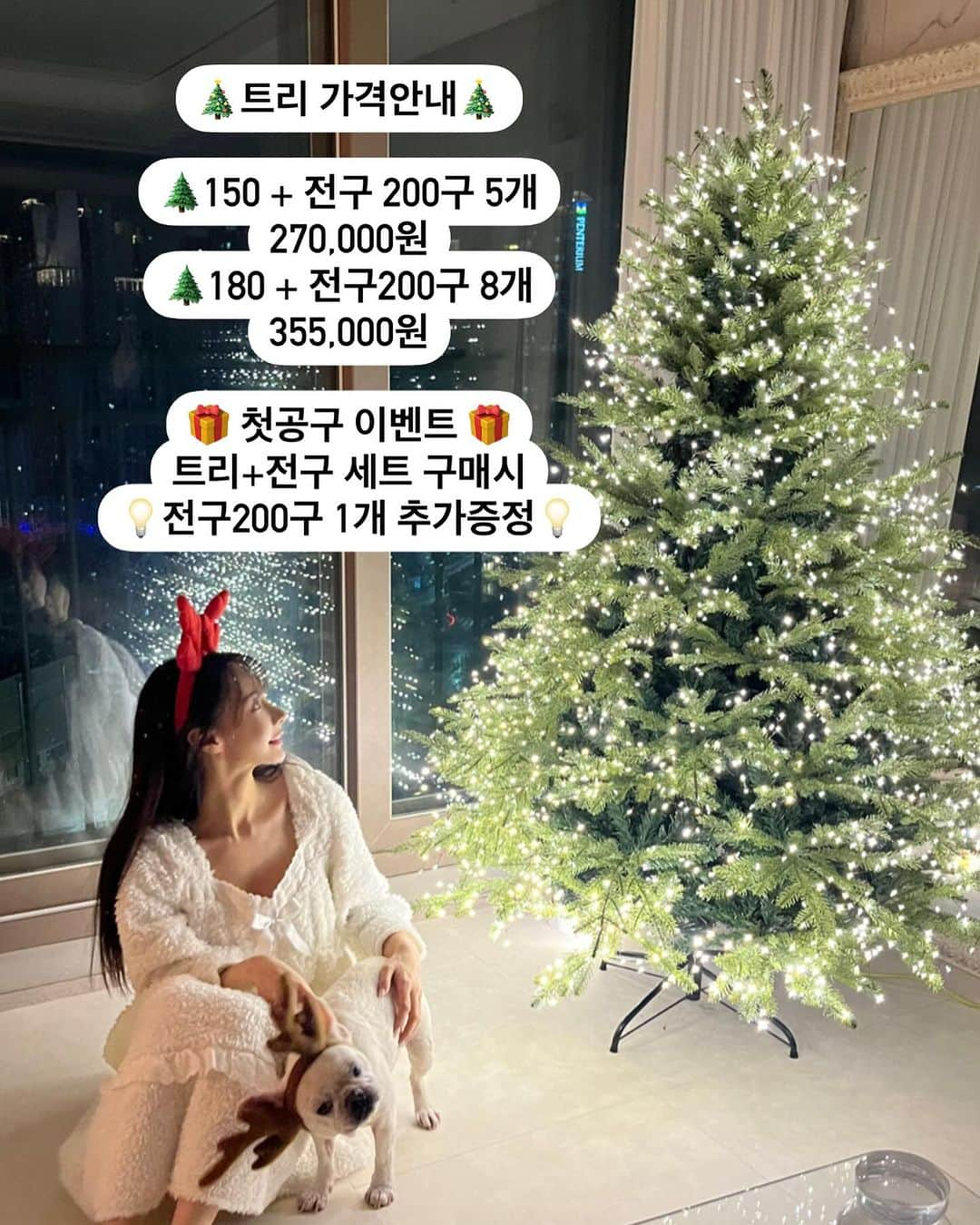 Hyemiさんのインスタグラム写真 - (HyemiInstagram)「대충 막 찍어도 예쁘게 나오는 트리🎄 오늘밤 12시 오픈해요  ✔️첫공구이벤트! 공구기간에 트리세트 구매시 전구200구 1개 증정해드려요🎁  저희 프리미엄 트리는 진짜 나무같아 보이는 pe소재와 Pvc 소재를 황금비율로 디자인해 최대한 풍성하게 연출가능한 트리예요!  트리180 기준으로 팁수가 3000tip 이상으로 빈틈없이 풍성하답니다!  얇은 pe만 있다면 전체적으로 비어보여서 안쪽은 pvc로 풍성하게 채웠답니다!!  트리+전구세트 구매시 전구10개까지 연결가능한 최신형 어댑터와 리모콘도 증정해드려요! 리모콘 짱 편해요!😄😄  배송은 14일부터 순차배송이구요! 배송 시작후 1-2일이면 받아보실수 있어요 최대한 빨리 보내드릴께요🤍  트리 집에 있으니 연말분위기 완전나고 집에만 있어도 행복해요!! 바프 끝나고 트리앞에서 와인마실테다!!!♥️♥️♥️♥️♥️♥️♥️  #크리스마스 #크리스마스트리 #트리 #연말 #집꾸미기 #인테리어」11月8日 20時42分 - hinzajoa