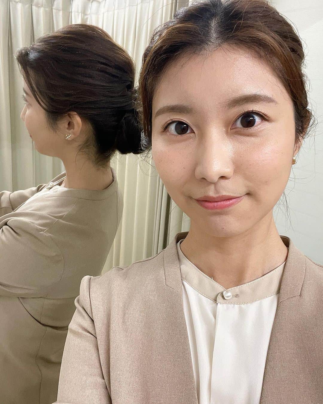 木村那津美のインスタグラム：「✒︎ ニュース代打でした！  あしたはロケのため、 ニュース出番はありません😌」