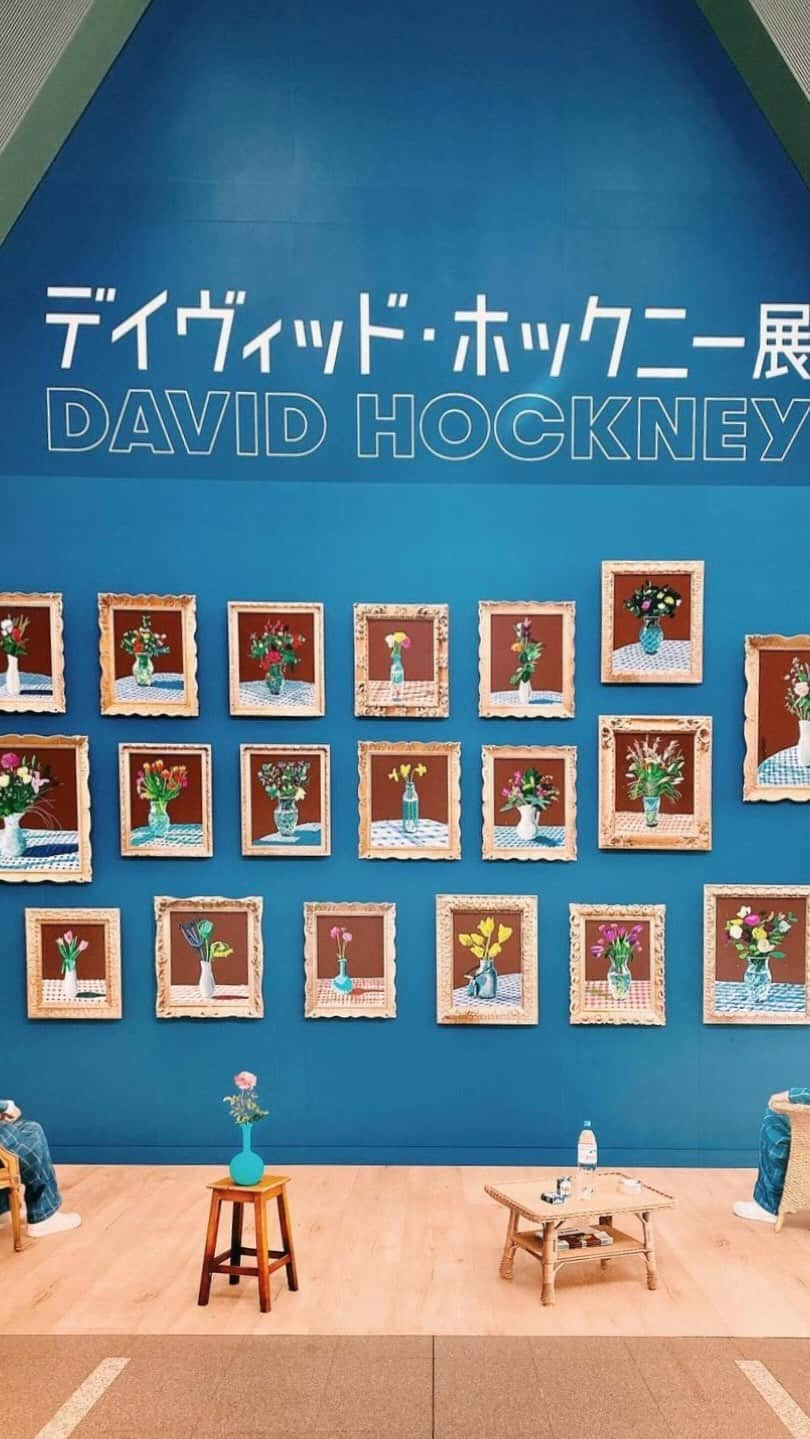 秋山衣梨佳のインスタグラム：「🧑‍🎨🎨🎨 　 　 『#デイヴィッドホックニー展 』 👤#DAVIDHOCKNEY @#東京現代美術館 　 『#LaVitaNuova 』 👤#Jaeeun Choi @#銀座メゾンエルメス 　 『#Now is Better』 👤#StefanSagmeister @#ginzagraphicgallery 　 👤#江口寿史  👤#ヒロ杉山 👤#岡田菜美 👤#YAMEP 　 　 #ちゃりの芸術巡り」