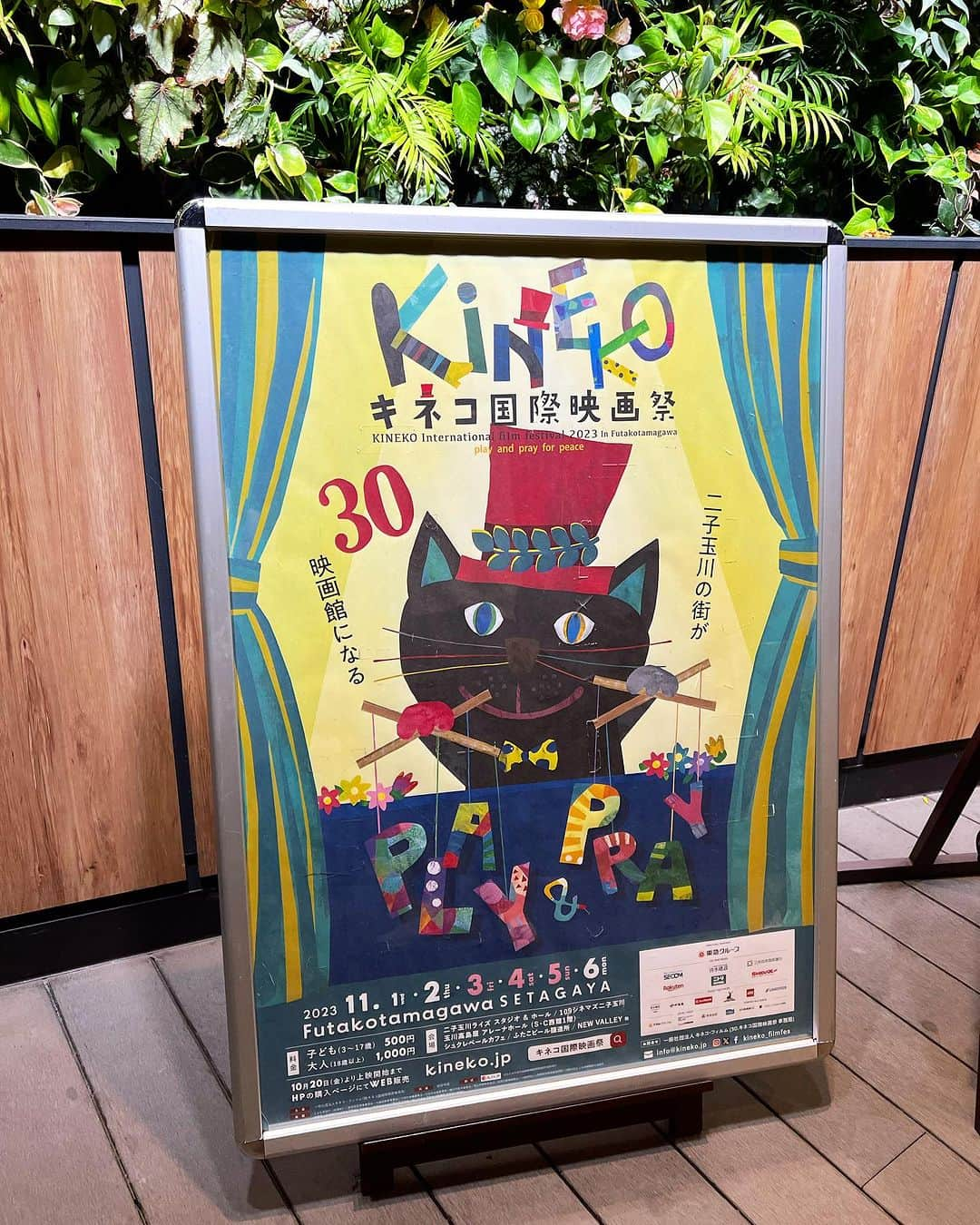 利咲さんのインスタグラム写真 - (利咲Instagram)「「キネコ国際映画祭」へ行って来ました！ 30周年もの歴史を誇り、二子玉川にて開催されている子どものための映画祭です🎬 映画好きの私としては映画祭と聞くだけで新しい映画に会えると思い、とてもウキウキしますね🎶  #キネコ国際映画祭 は二子玉川の街全体で行われ、 二子玉川ライズ、玉川高島屋アレーナホール、109シネマズ二子玉川、また二子玉川公園にて多摩川の川辺で大きなスクリーンを立てた野外イベントもございました✨ メインキャラクターの黒猫ちゃんが様々なところで見つけることが出来て可愛い🐈‍⬛😍  私は109シネマズでは、特別上映の『#ブレッドウィナー』を観ました。（年齢問わず¥1000） アニメーションなのですが、アフガニスタンの少女が主人公のストーリーで、“戦争とは何か、女性とは何か、自由とは？“といった今だからこそ響くテーマであり、子ども向きだけではなく、どちらかというと重い映画でしたが社会に問いかけるメッセージがあり、ぜひ世代年齢性別を超えて多くの方に見て頂きたい作品でした。  そして野外シネマに憧れていた私は、 多摩川河川敷での野外上映である『#ブラム』を見に行こうと気合いを入れていました。 こちらは場所を取れば無料上映！ ペット同伴可能エリアもあり、隣でチェコフェスティバルも開催されて出店などもたくさん並んでおりました。 ビニールシートなどを敷いて草むらに横たわることができて、みんなでピクニックをしているような素敵な空間だったのですが… あいにくの雨にて中止🥺☔️ この映画はなんとLIVEシネマと言って目の前で声優さんたちの生吹き替えを観ることができる、すごい楽しそうなプログラムだったんです。🎙️👧 この日のために練習をして下さっていた声優さんたちの気持ちを思うととても悲しく、観れなかったことも残念でした😭 来年は必ず晴れて観ることが出来たら良いなぁと思います。  今の時期は様々な場所が映画祭を開催されていて好きな季節です🎞️ 皆さまも好きな映画やおすすめ映画があったらぜひ教えて下さいね♪  #若林りさ #世田谷区議会議員 #世田谷区 #世田谷区イベント  #キネコ国際映画祭2023 #kineko #kinekointernationalchildrensfilmfestival #kinekointernationalfilmfestival #レッドカーペット  #二子玉川 #futakotamagawa #映画祭 #二子玉川ライズ #109シネマズ二子玉川 #玉川高島屋 #玉川高島屋アレーナホール #多摩川河川敷 #二子玉川公園 #breadwinner  #grannysmith #grannysmithapples #アップルパイ #グラニースミス は #世田谷区生まれ」11月8日 21時16分 - himeringo908