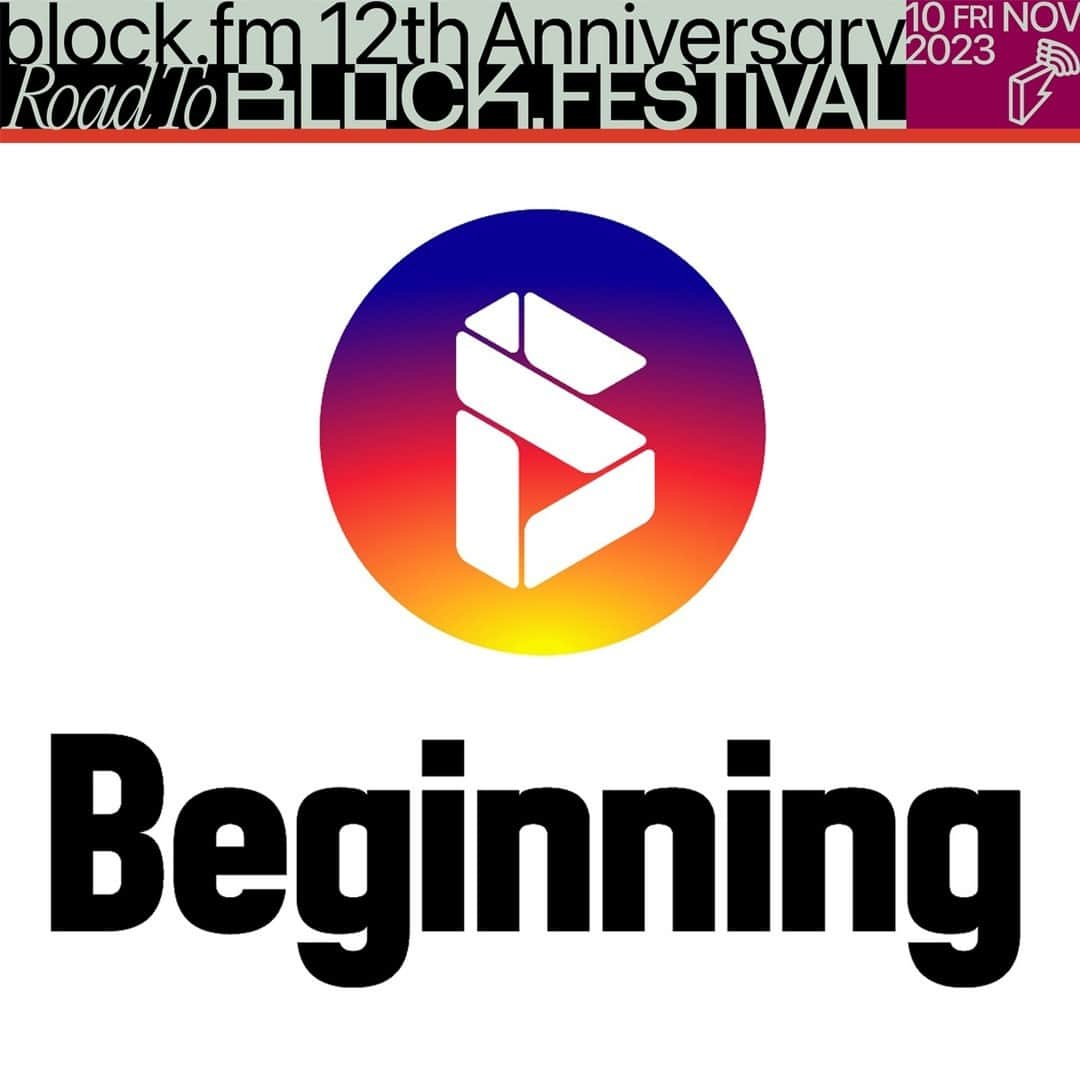 Block.fmさんのインスタグラム写真 - (Block.fmInstagram)「#blockfm 12th Anniversary Road To BLOCK.FESTIVAL⁠ ⁠ ■ARTIST LINE UP⁠ Beginning Crew⁠ ⁠ @beginningtokyo⁠ ⁠ 11/10(FRI) OPEN 23:00⁠ at WOMB TOKYO⁠ ⁠ INFO：Linkin.bio⁠ ⁠ #BFM12th」11月8日 21時30分 - blockfm