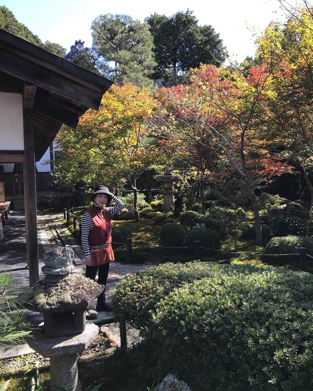 小川知子さんのインスタグラム写真 - (小川知子Instagram)「京都の今日は気持ちの良いお天気。 少しばかり肌寒い感じで、朝夕は上着がいりますが、 日中はまだ暑い！  詩仙堂を後にして、すぐ近くの圓光寺へ。 今年の紅葉🍁時期には予約制になるとか。 その前だったので快適に散策出来ました。 家康が建立したこのお寺は今の学校のような所。 こんな素敵な環境で学べたなんて羨ましい限り。 竹林もあって趣のある庭園が楽しめます。  圧巻は奔龍庭🐉 まるで現代アートのような庭園で、その計算された石と白砂の雲海の配置が絶妙です。  午後になって暑くなってきた。  鴨川の現在の様子です。  新しく出来たグッドネイチャーのラウンジ。  夜は甥っ子と食事して楽しいひと時を過ごしました。  明日はどこに行こうかな〜。  #圓光寺 #奔龍庭🐉  #鴨川 #グッドネイチャーステーション  #暑い💦 #小川知子」11月8日 21時38分 - tomoko_ogawa_