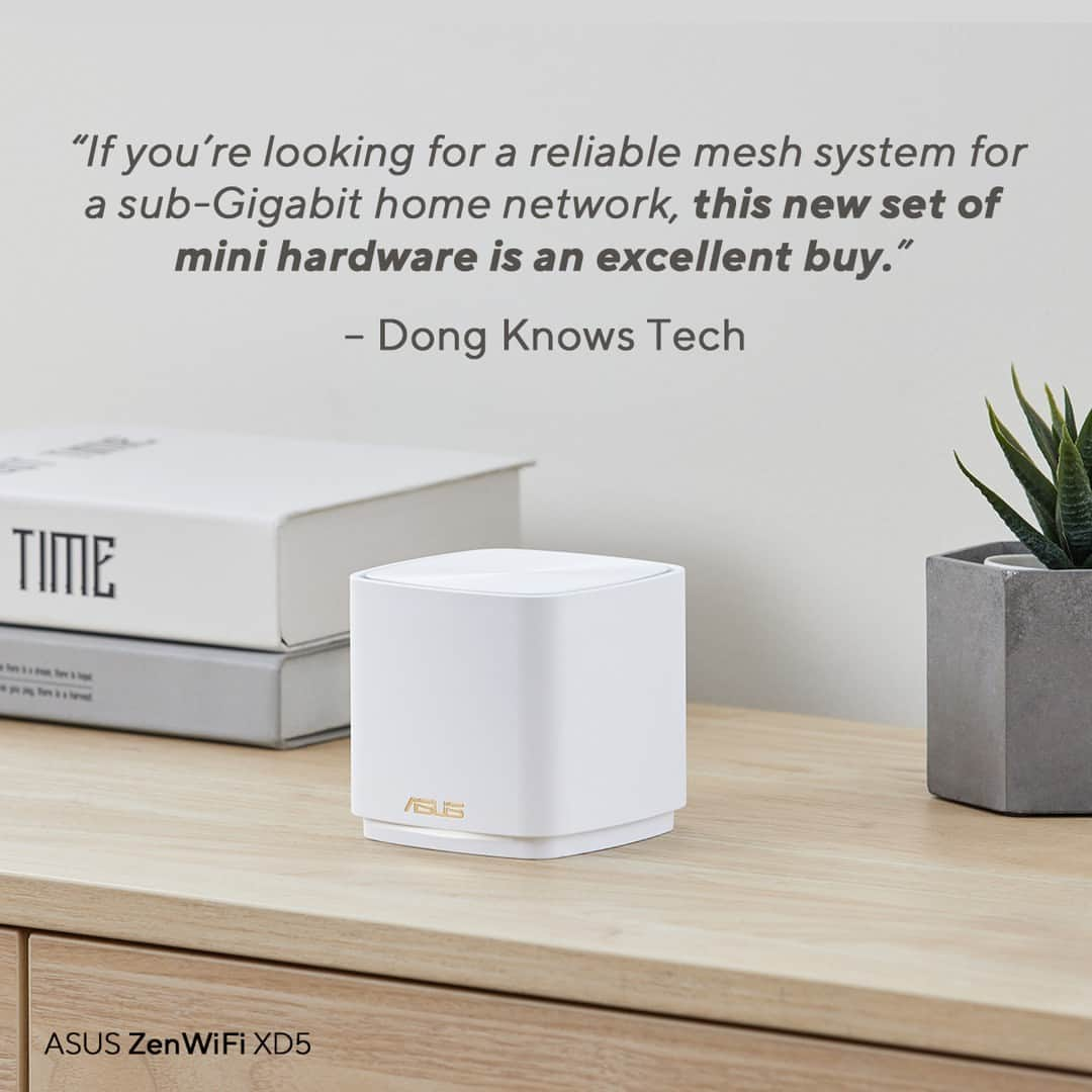 ASUSのインスタグラム：「In search of reliable home WiFi? 🤔 ⁣ ⁣ 📶Meet ZenWiFi XD5, a solid mini mesh router equipped with robust features! ⁣ ⁣ Enter our #giveaway and find ultimate Zen in your home!🧘🏻‍♂️ https://asus.click/FindYourZen ⁣ ⁣ #FindYourZenWithASUS ⁣」