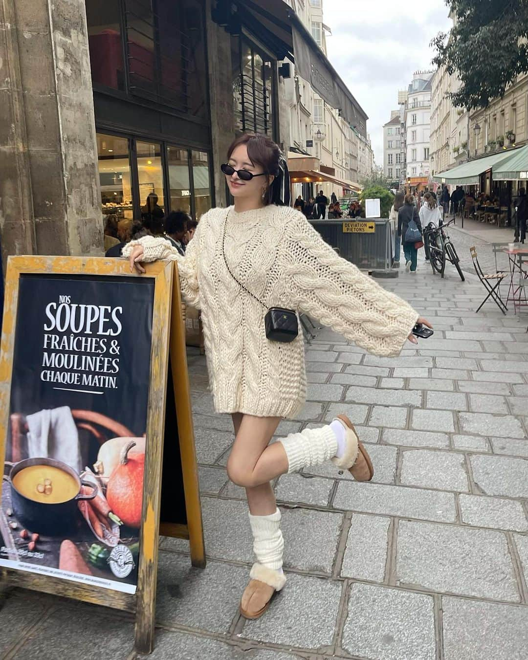 白倉あやのインスタグラム：「Gm🤍My fav knit op!!」