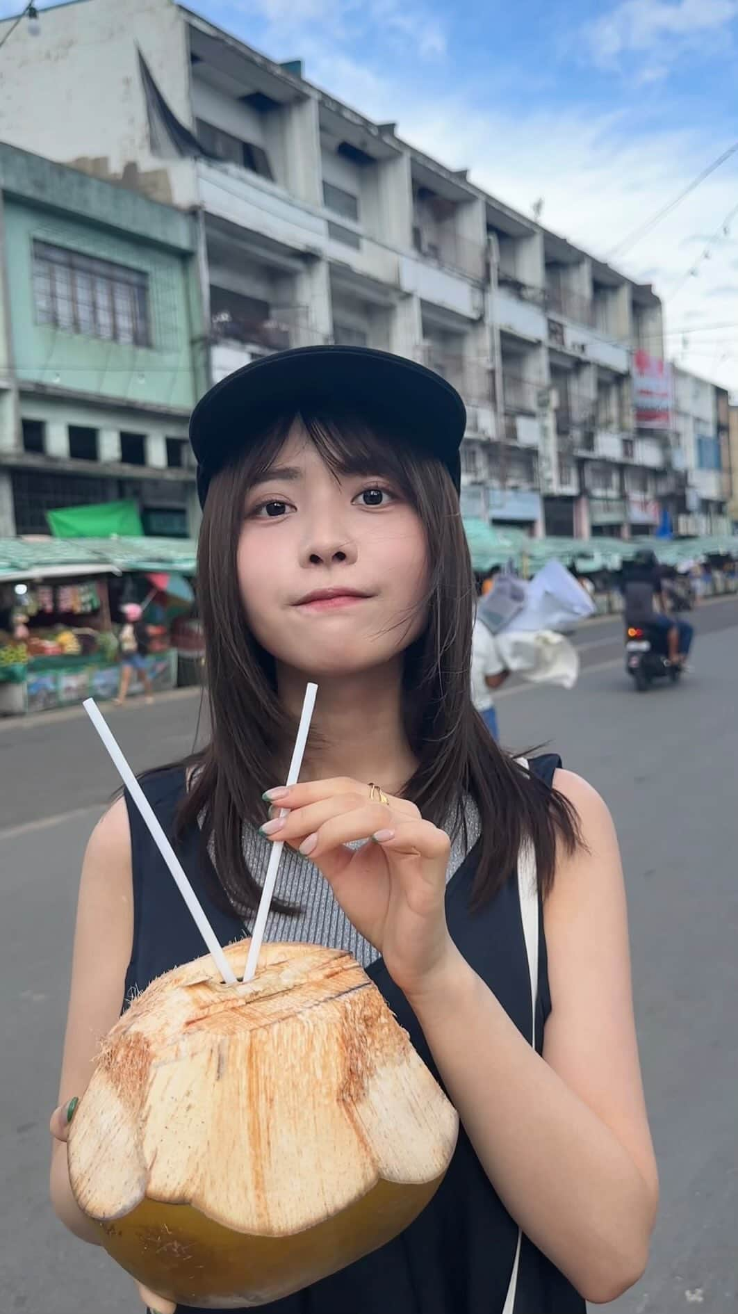 NittaSachikaのインスタグラム：「どーこだっっ🥥 ギーヒングクマティカ！❤︎」