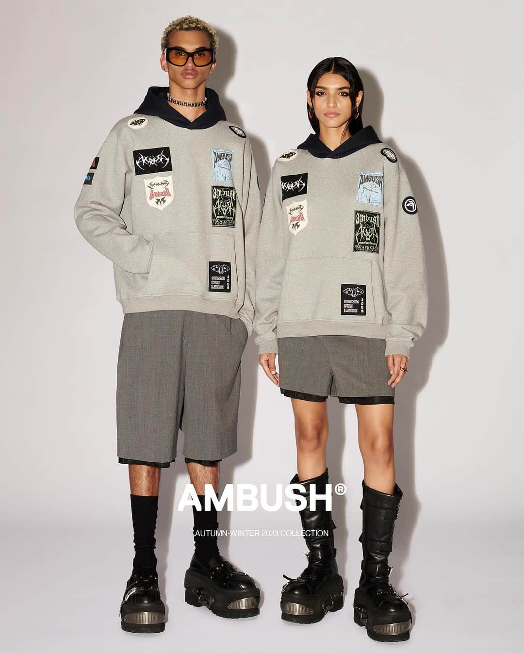 AMBUSHのインスタグラム：「Patches to pledge your allegiance to the #AMBUSH Universe. Unisex hoodies are now available at our WEBSHOP and WORKSHOP.」