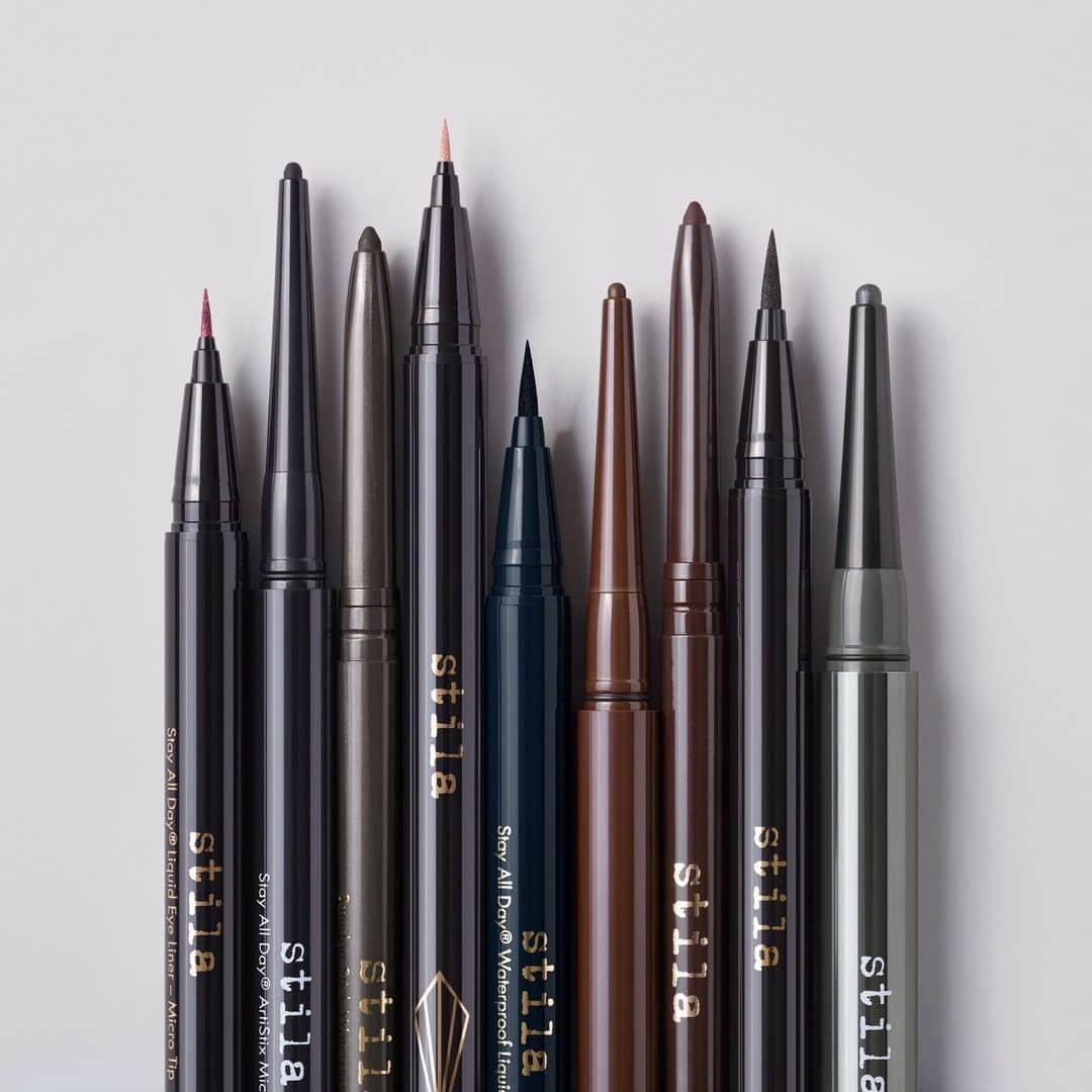 Stila Cosmeticsのインスタグラム：「Take your eye liner game to skyscraping heights with the Stay All Day Eye Liners 🏙️⁠ ⁠ Shop liners that STAY ALL DAY @ #Linkinbio today 🛒⁠ ⁠ #Stila #StilaCosmetics #EyeLiner #WaterproofEyeLiner #Linedbystila⁠」