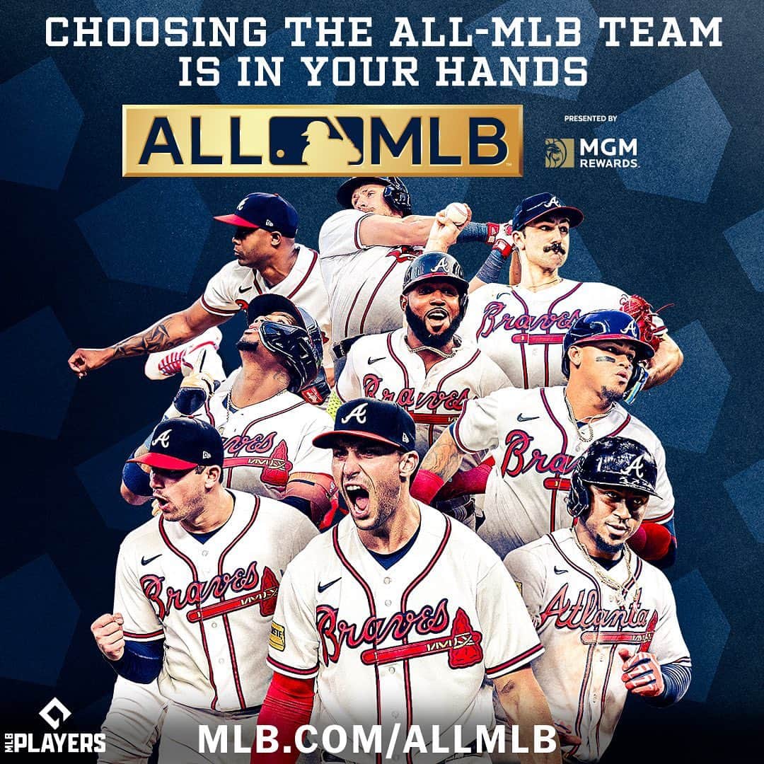 アトランタ・ブレーブスのインスタグラム：「Our squad of All-MLB nominees!   VOTE: mlb.com/allmlb」