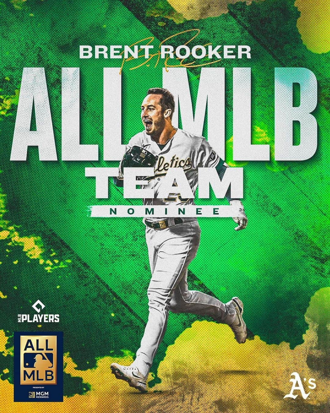 オークランド・アスレチックスのインスタグラム：「All-Star ➜ All-MLB ⭐️ Brent Rooker has been nominated for the 2023 All-MLB team!」