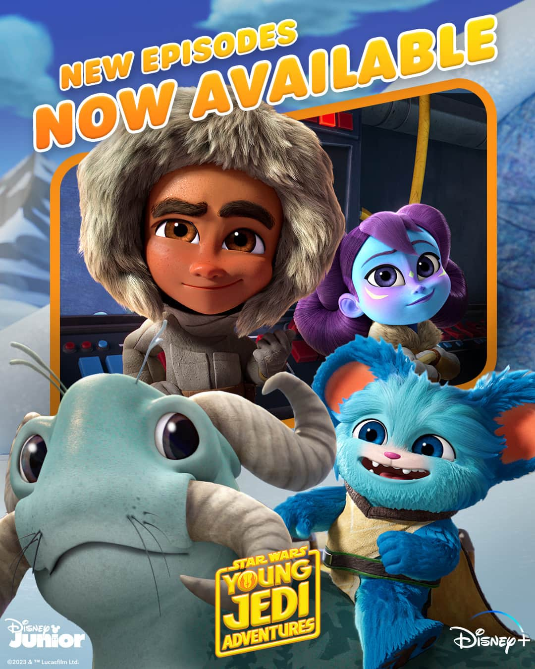 スター・ウォーズのインスタグラム：「New adventures await!  New episodes of Star Wars: Young Jedi Adventures are available now on Disney+ and Disney Junior.」