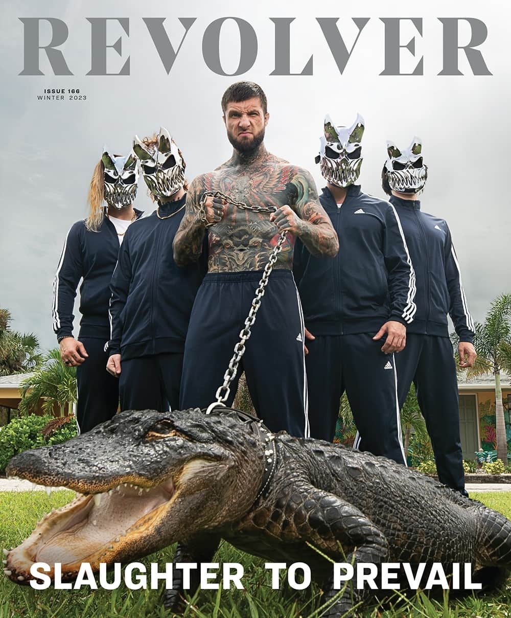 Revolverのインスタグラム：「Slaughter to Prevail want to be metal’s next titans. But is frontman Alex Terrible ready for the spotlight?⁠ ⁠ The controversial deathcore firebrands appear on one of the collectible covers of our new Winter Issue.⁠ ⁠ Order the mag now, plus an exclusive, limited-edition @slaughtertoprevailofficial shirt, at the link in our bio.⁠ ⁠ 📸: @murphyphoto」