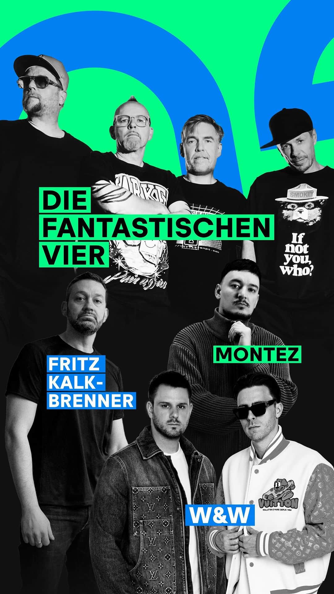ルーカス・ポドルスキのインスタグラム：「Das Warten hat ein Ende.... das sind die ersten vier Acts auf dem GLÜCKSGEFÜHLE Festival 2024🥳 Auf wen freut ihr euch am meisten?🍀 Wir releasen ab jetzt jede Woche neue Acts aus unserem Line Up 2024! Seid gespannt!   #glücksgefühlefestival2024 #glücksgefühlefestival #ggfestival #hockenheimring #glücksgefühle #lineup」