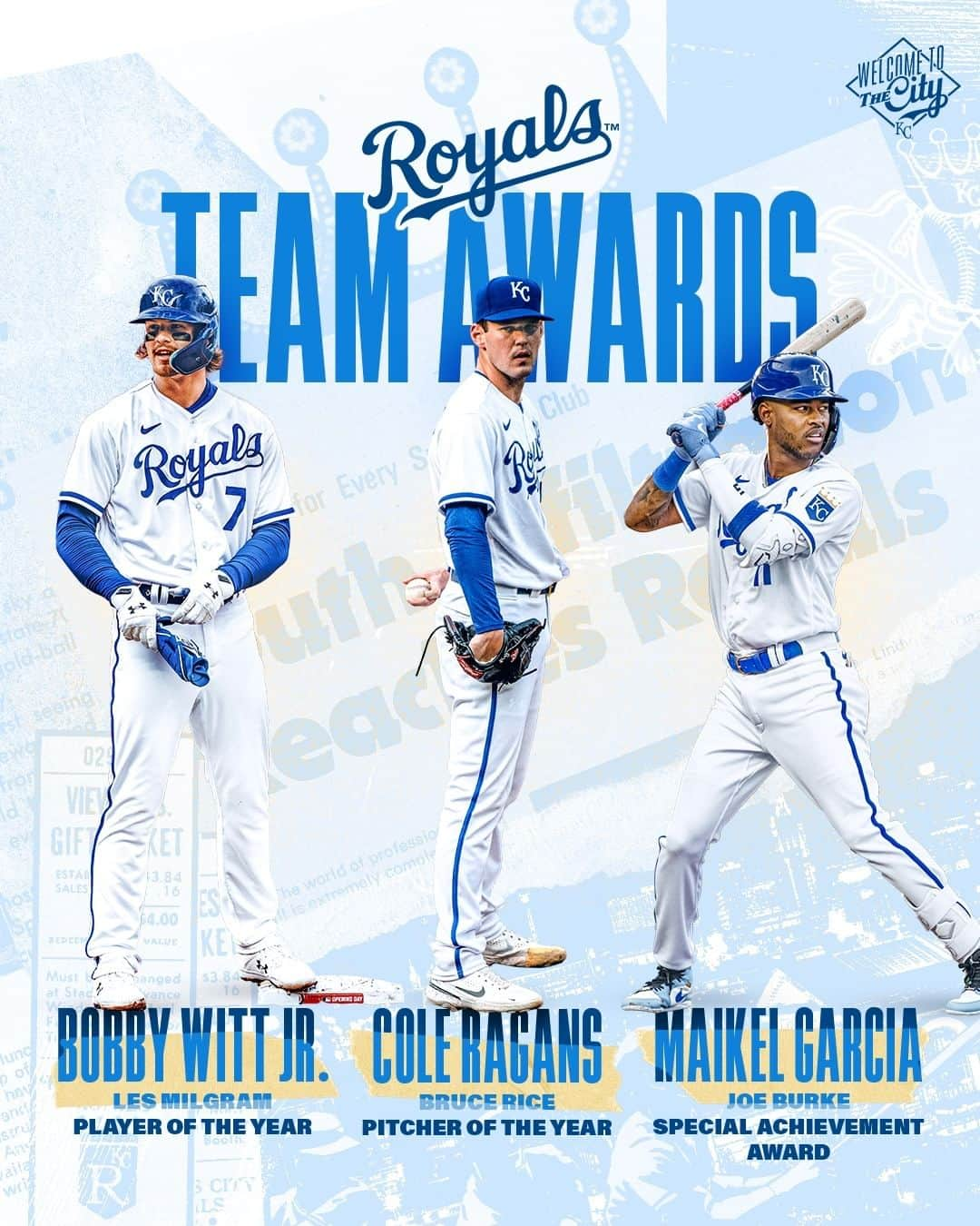 カンザスシティ・ロイヤルズのインスタグラム：「Congratulations to our 2023 team award winners!」